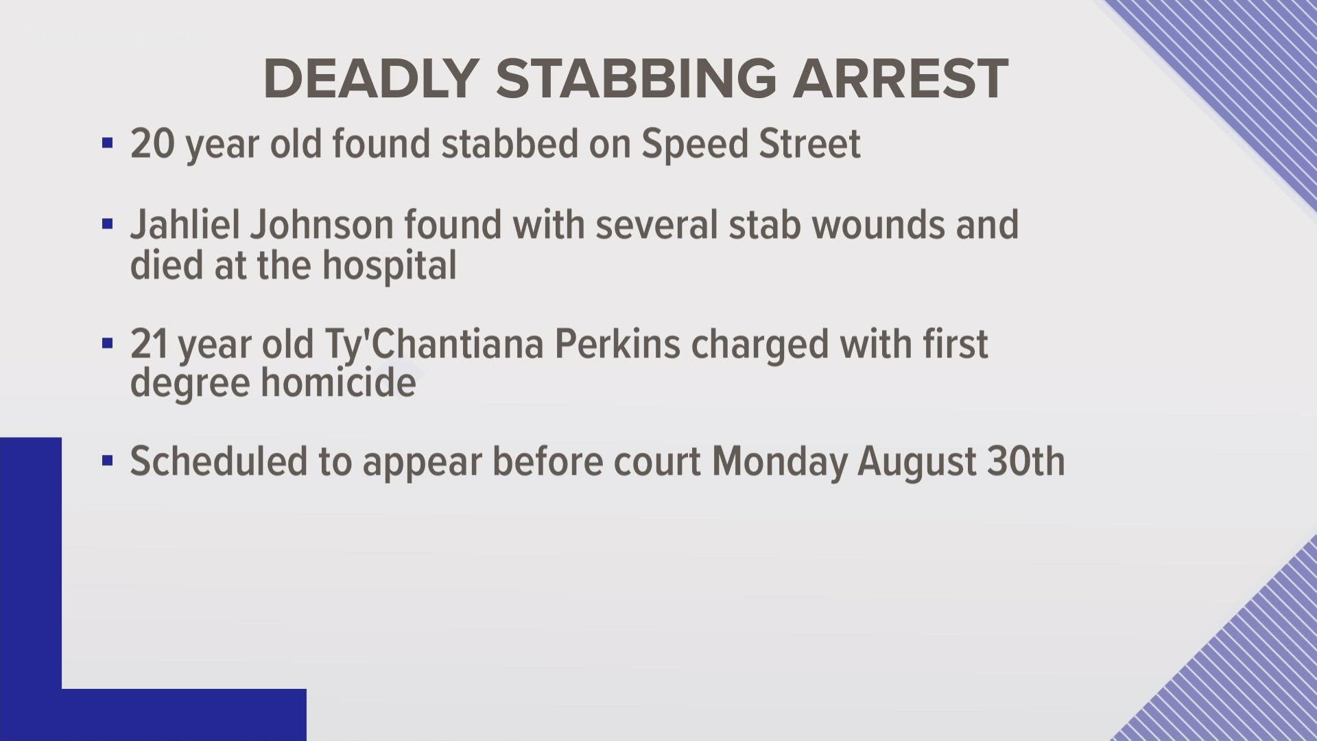Police say Jahliel Johnson, 20, died after suffering multiple stab wounds.