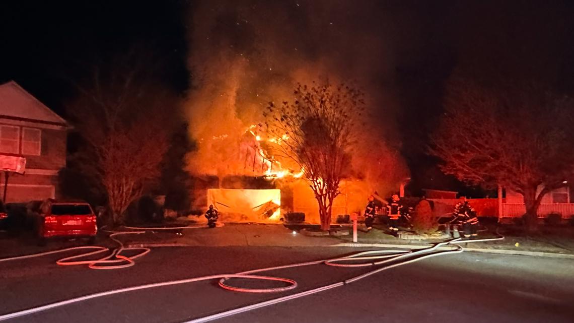 Crews respond to severe fire at large home off Bennetts Creek Park Road ...