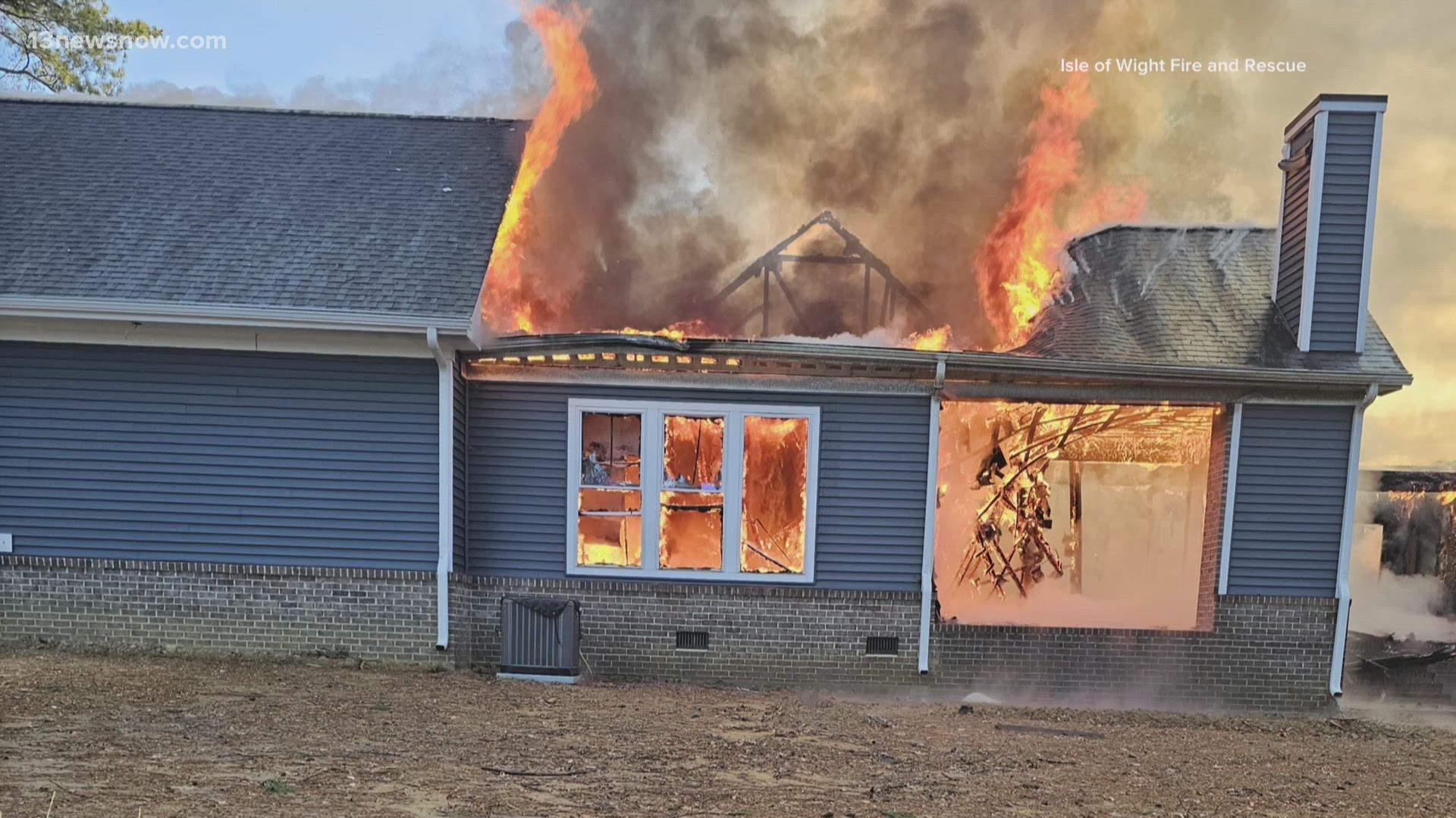 Fire crews from several departments responded to a house fire just before 7:30 Monday morning. This was the scene on Creekway Drive.