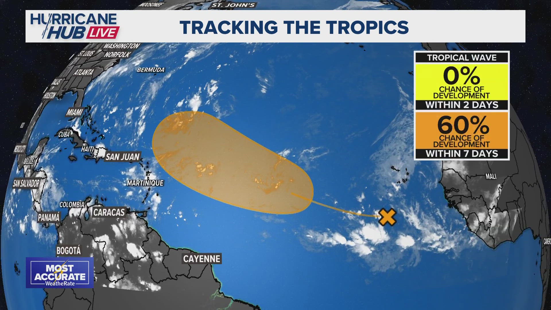 Chances of development increase for tropical wave that has emerged off ...