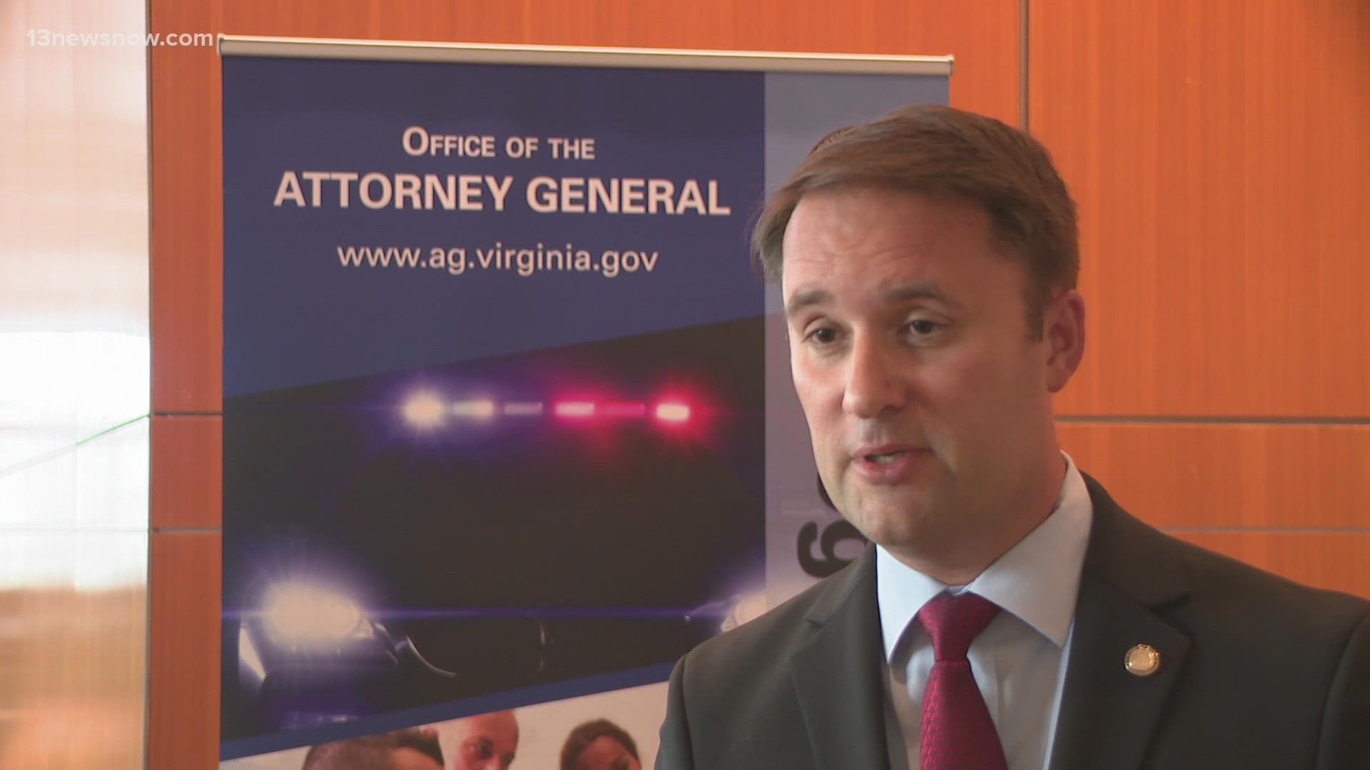Attorney General Jason Miyares spoke at the Virginia School Safety Training Forum on initiatives to educate and keep students safe throughout the year.