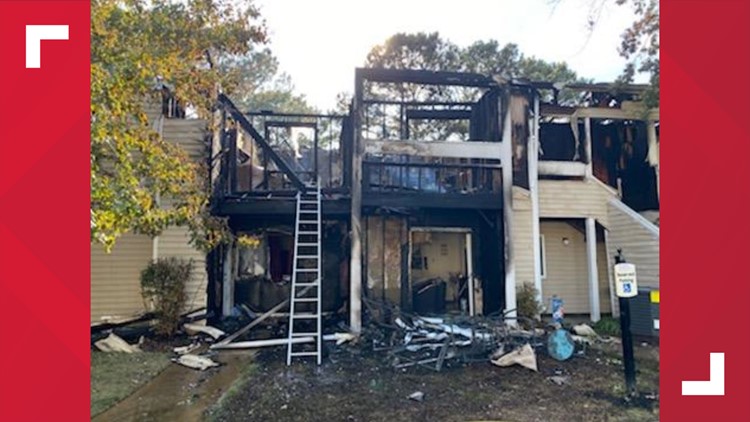 20 displaced after fire at Indian Lakes Apartments in Virginia Beach