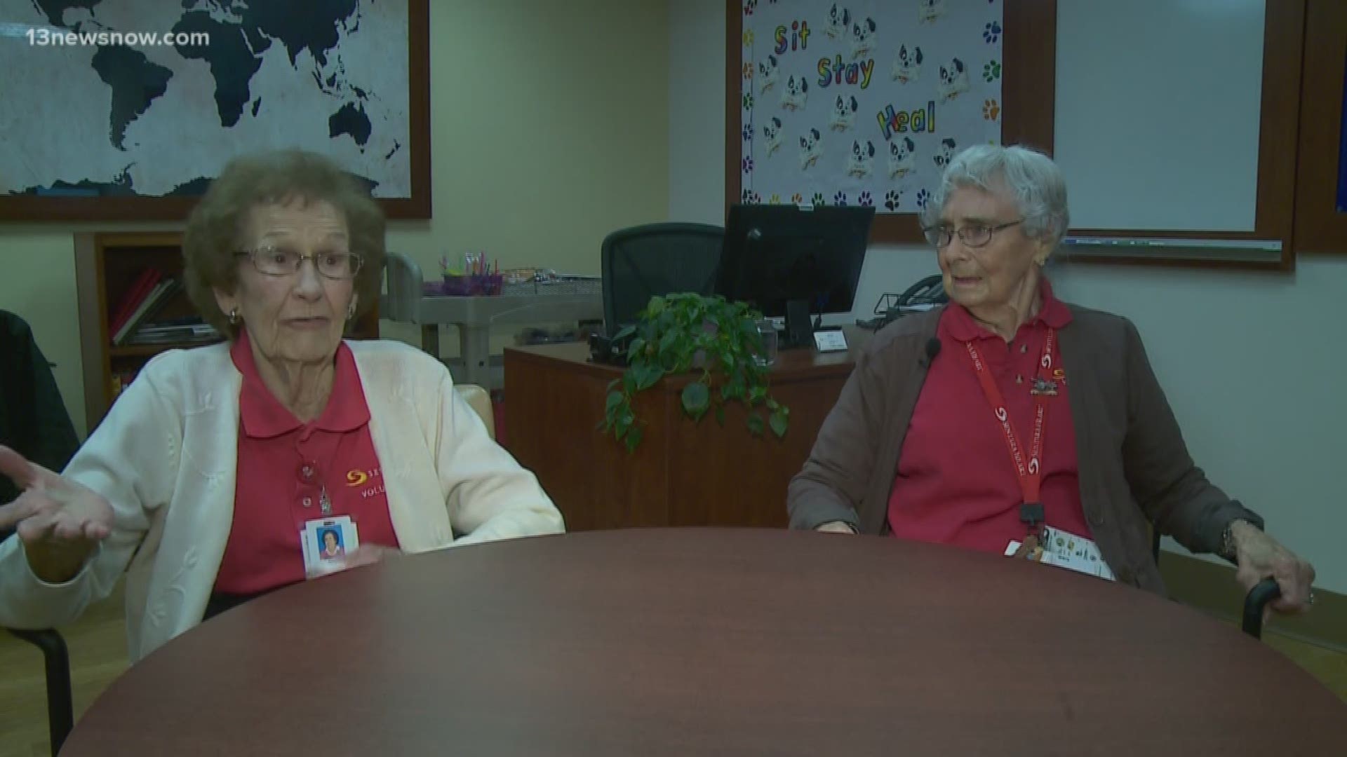 For 30 years, two friends volunteered at Sentara Norfolk General's Heart Hospital. 13News Now Megan Shinn asked them why they took on such a unique routine.