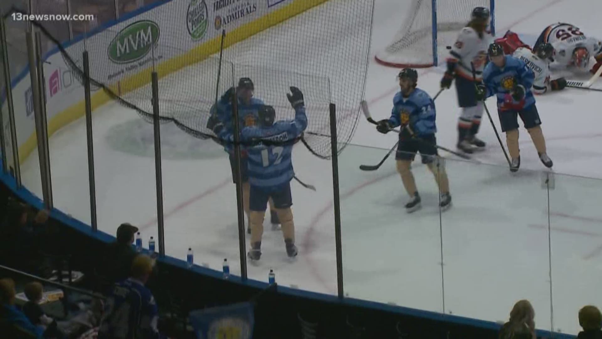 The Admirals beat Greenville 4-1 in the first of six straight home games