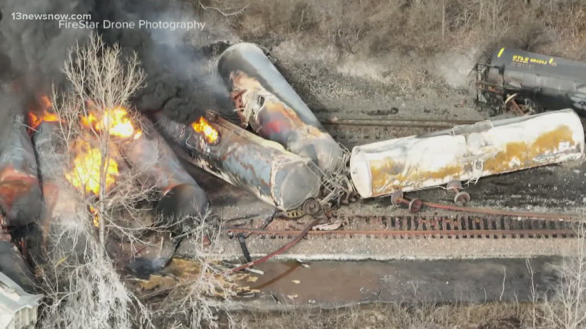 16 states affected by Norfolk Southern train derailment's hazardous