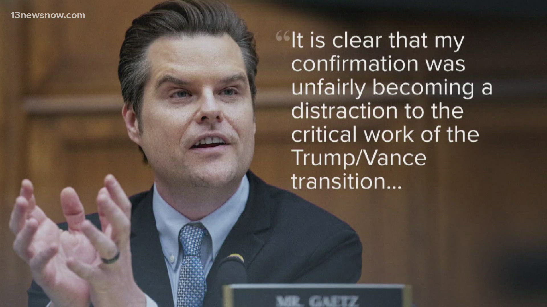 President-elect Donald Trump said Thursday he will nominate Pam Bondi to lead the Justice Department after first-pick Matt Gaetz bows out of consideration.