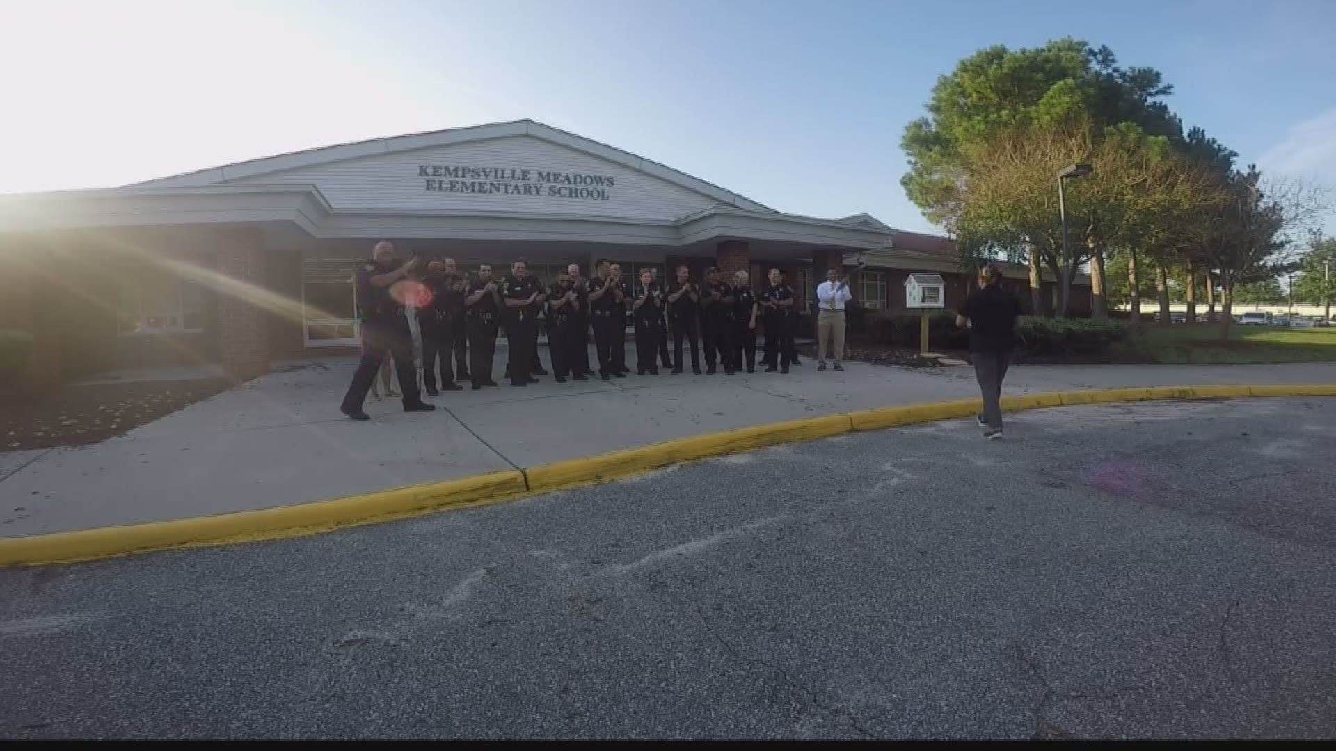 Students at Kempsville Meadows Elementary School had an extra special welcome back.