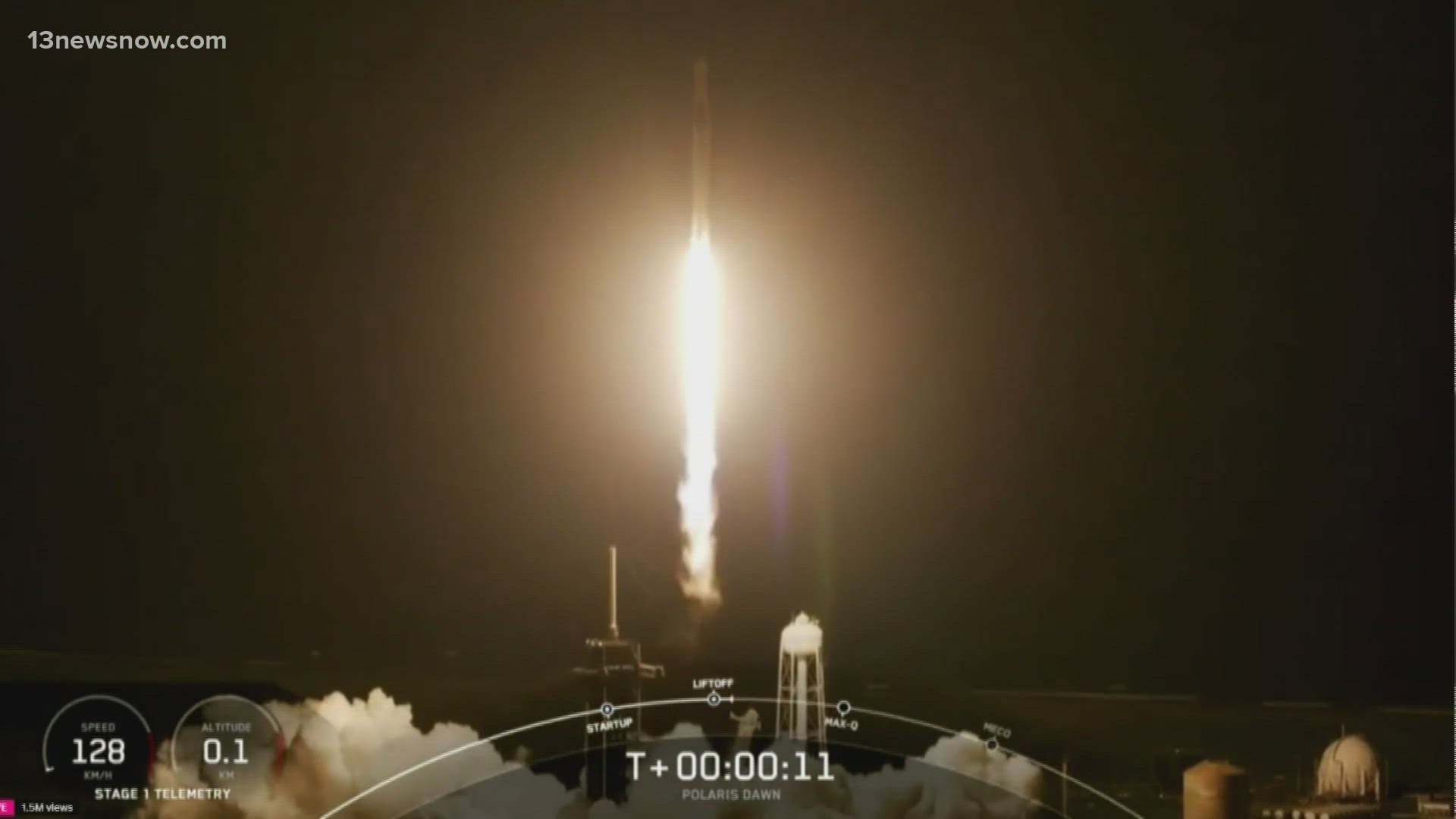 Space X launched Polaris Dawn on Tuesday morning from NASA's Kennedy Space Center in Florida.