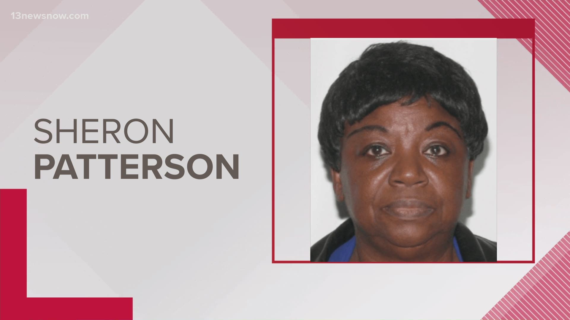 Norfolk police are looking for 62-year-old Sheron Patterson who went missing the morning of Feb. 24. She may need medical attention.