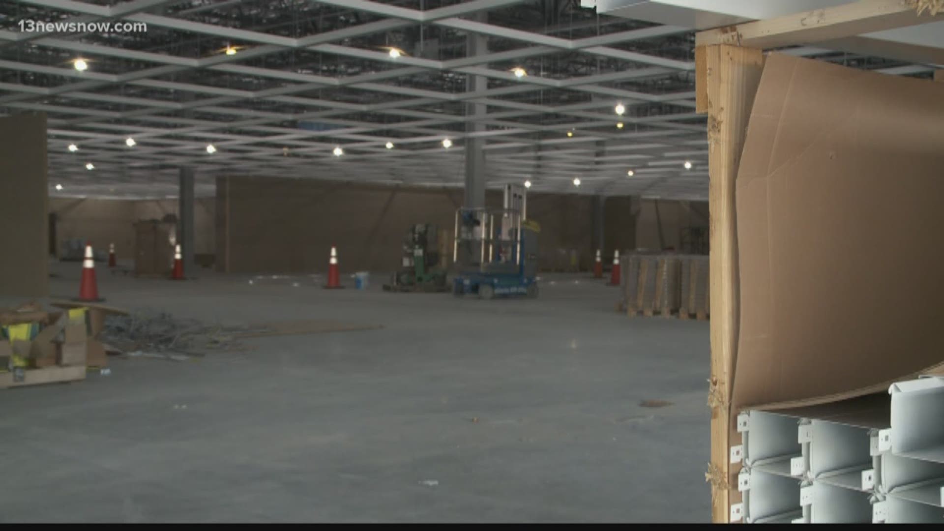 We're getting an early look at the work done inside of Norfolk's new IKEA.