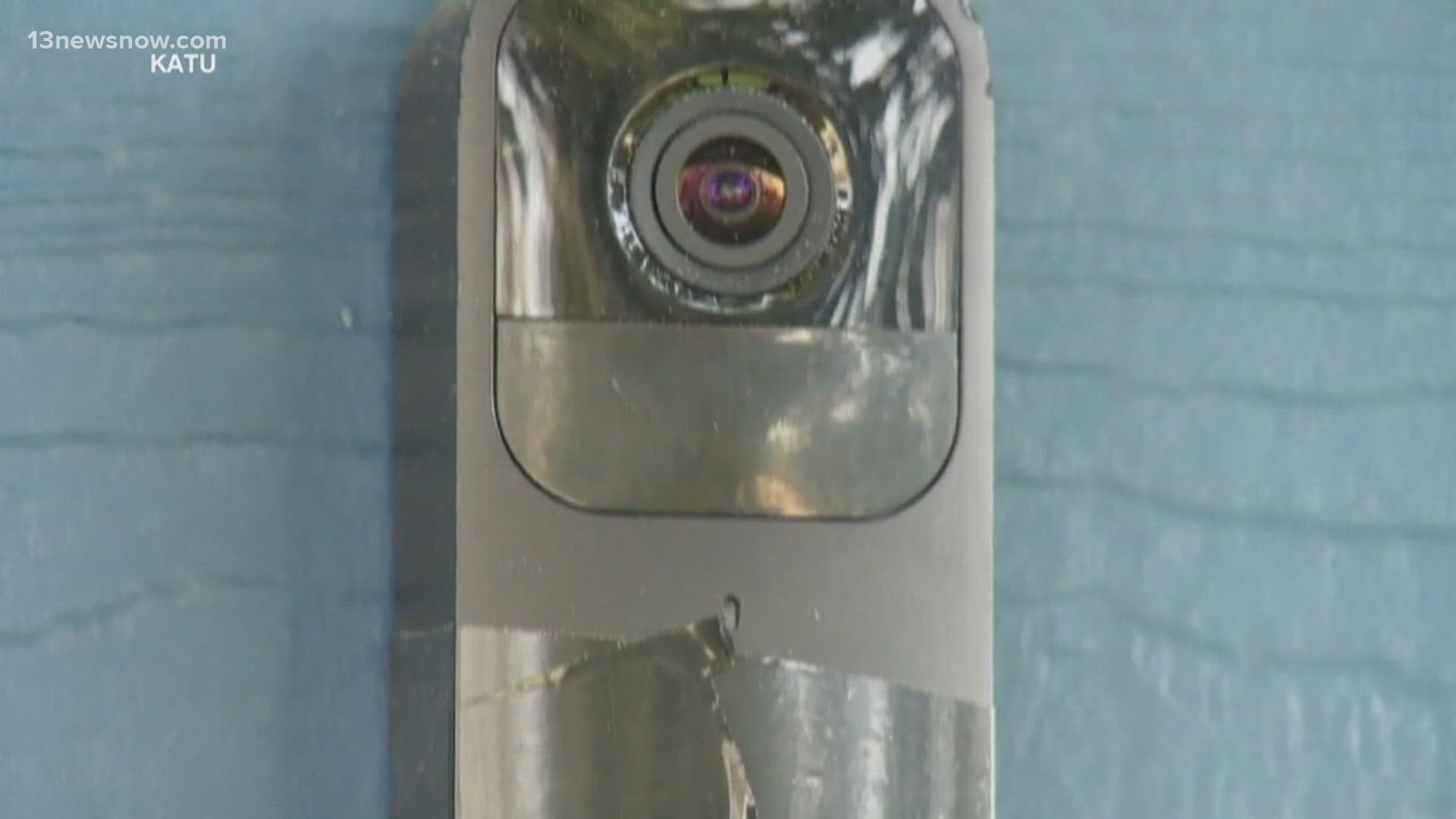 Disturbing doorbell security camera video captured the horrifying moment a woman was grabbed from in front of a home and allegedly carried away against her will.