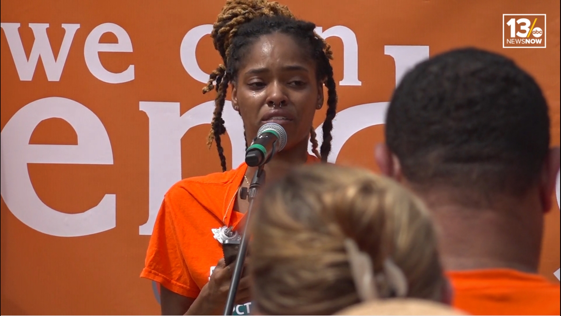 Survivors of gun violence and healthcare workers shared their stories outside of Sentara Norfolk General Hospital Friday morning.