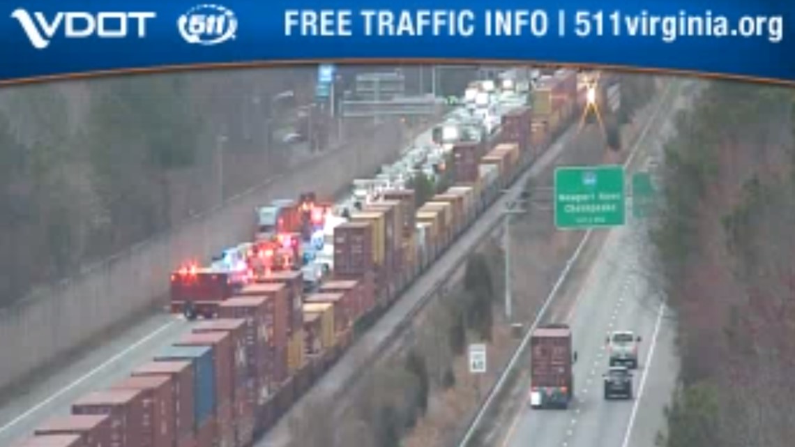 Multivehicle crash on VA164 in Portsmouth caused delays Monday