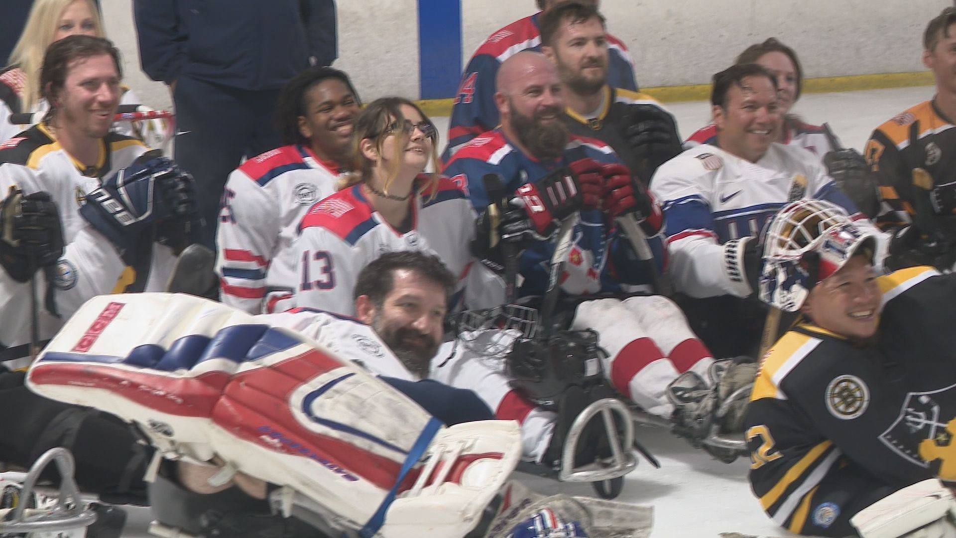 The US Paralympic Sled Hockey Team joined forces with the Warrior for Life Fund and the Boston Bruins Foundation in an epic hockey game Saturday afternoon.