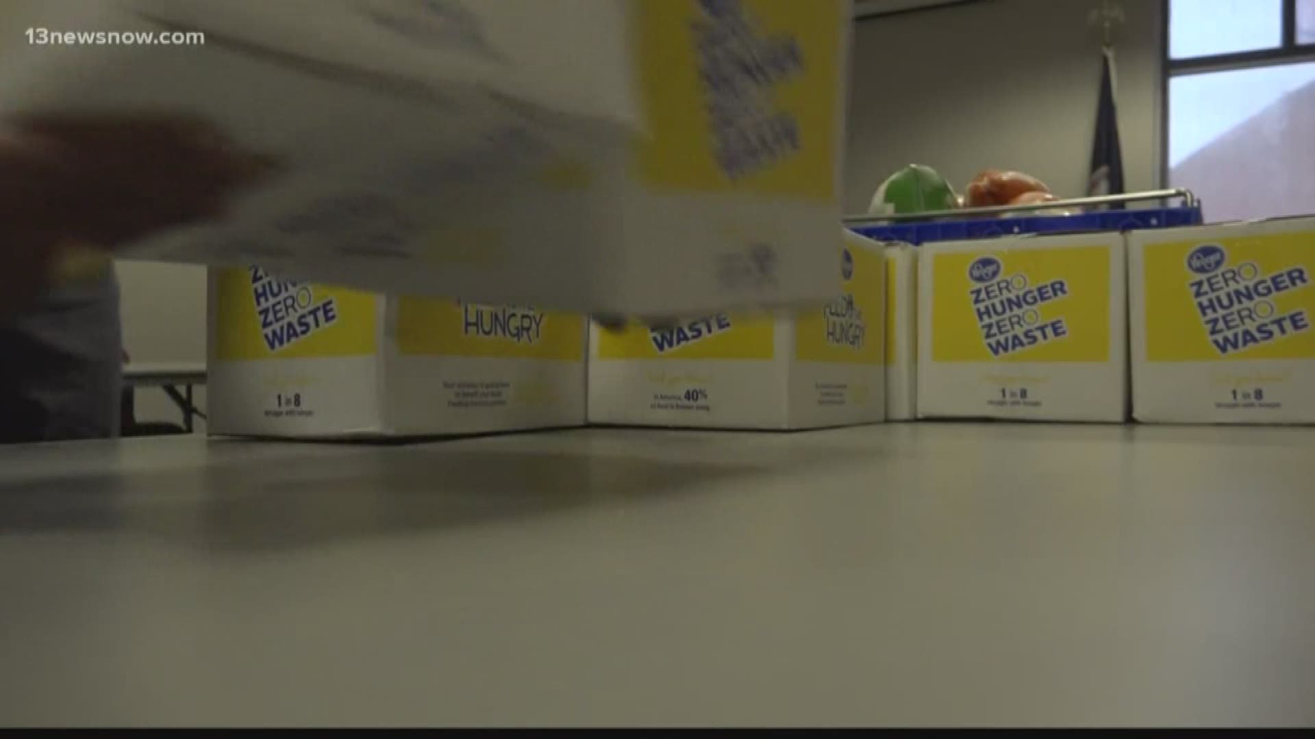 The Virginia Peninsula Foodbank brought food to TSA workers.