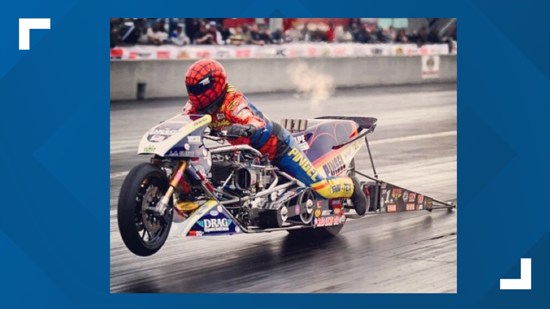 The Poquoson native broke his old quarter-mile record on a top fuel motorcycle dragster last month at the Virginia Nationals with a speed of 268 miles per hour.