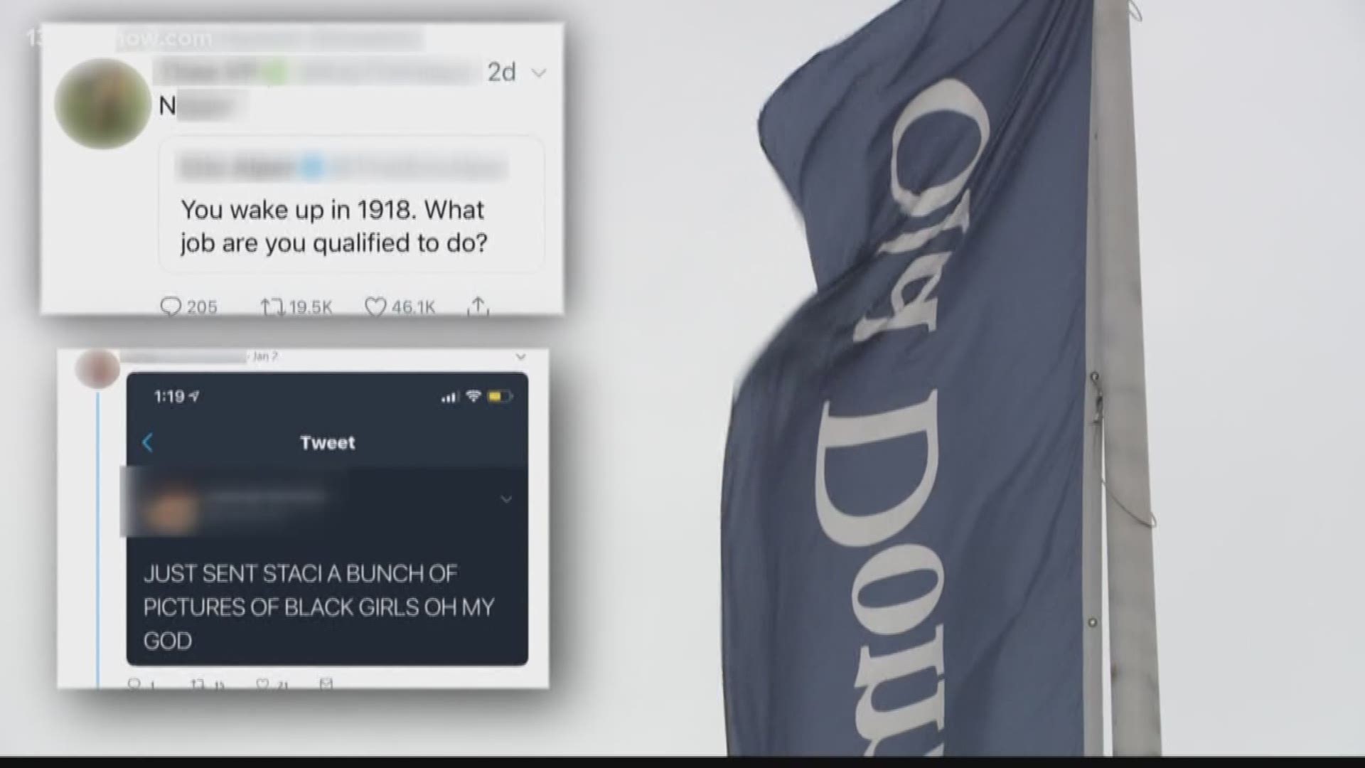 Old Dominion University is reviewing all Greek organizations after Alpha Phi was suspended for racist tweets.