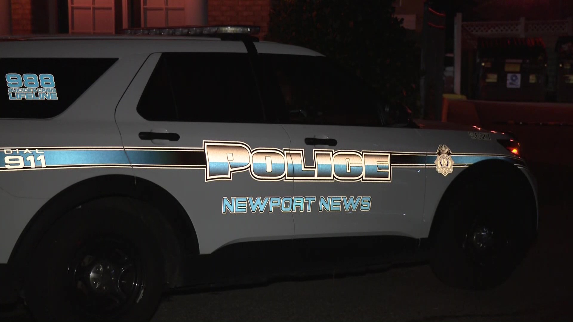 One man is in the hospital and police are searching for a suspect after a police pursuit in Newport News.