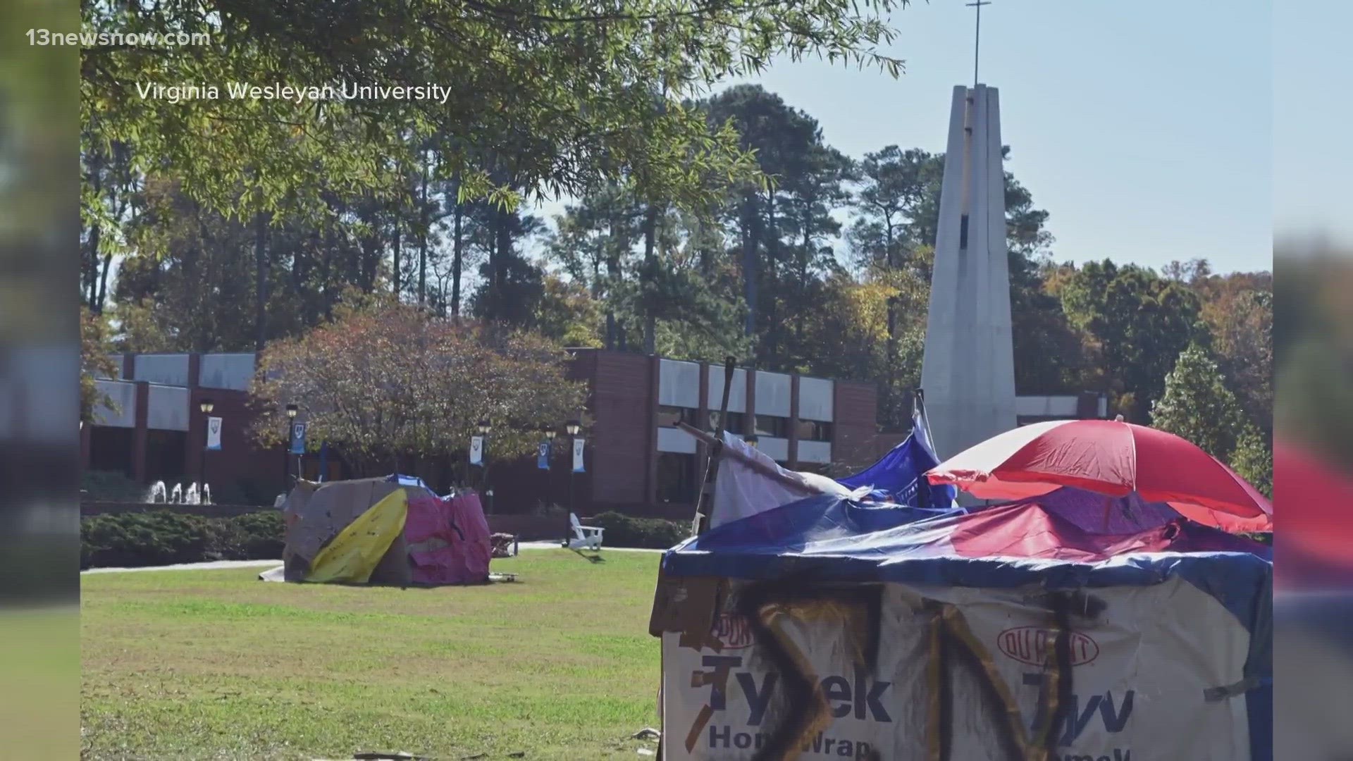 The event is called "Shack-A-Thon." Students will make their own shelter and sleep outside on the university's lawn.