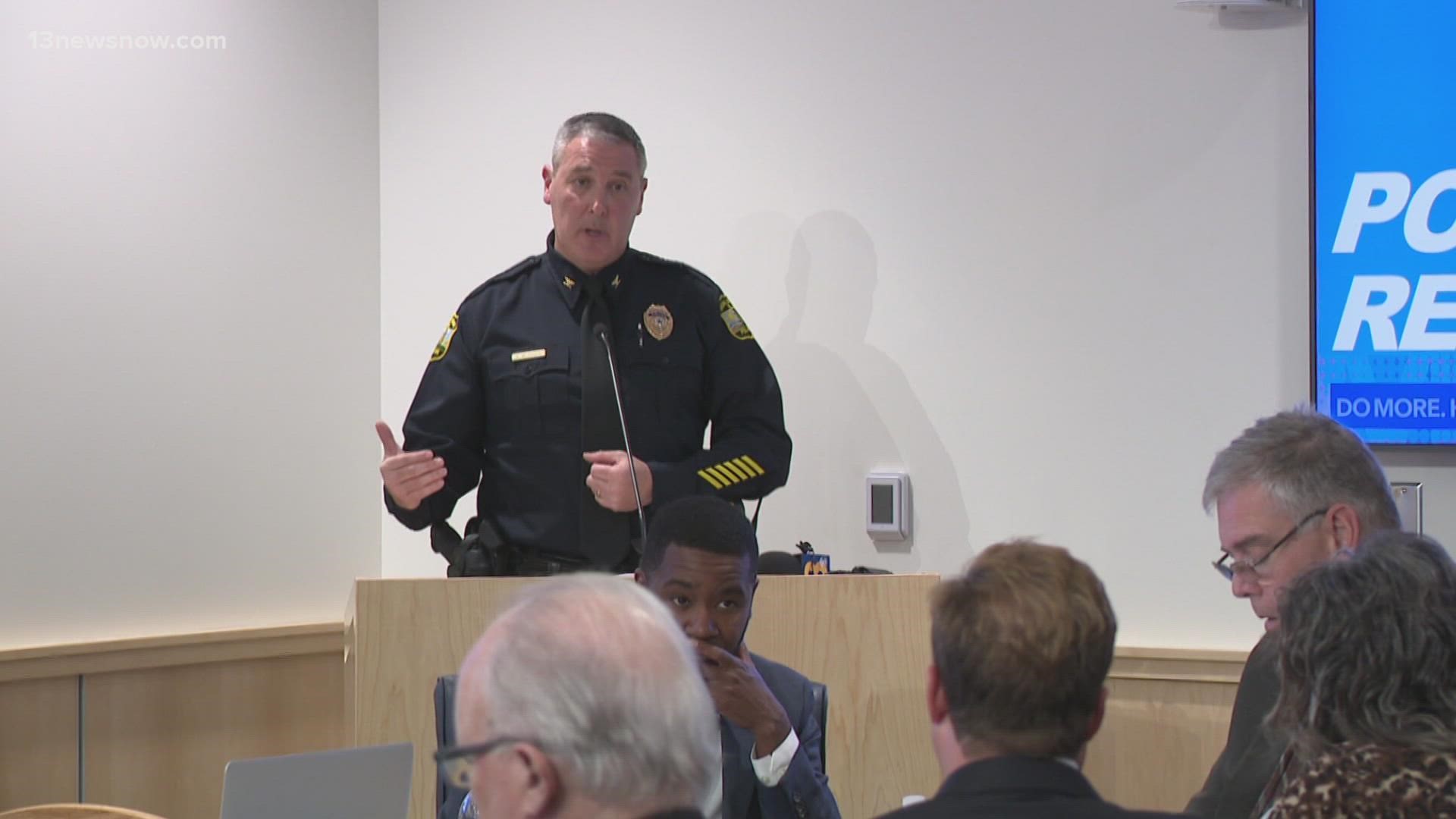 From Shotspotter, e-ticketing and cameras, Virginia Beach Police Chief Paul Neudigate laid out tools meant to improve policing and efficiency at the department.