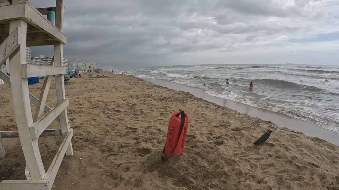 Current Risk Beach High rip current risk along Virginia Beach, OBX this weekend as storms ...