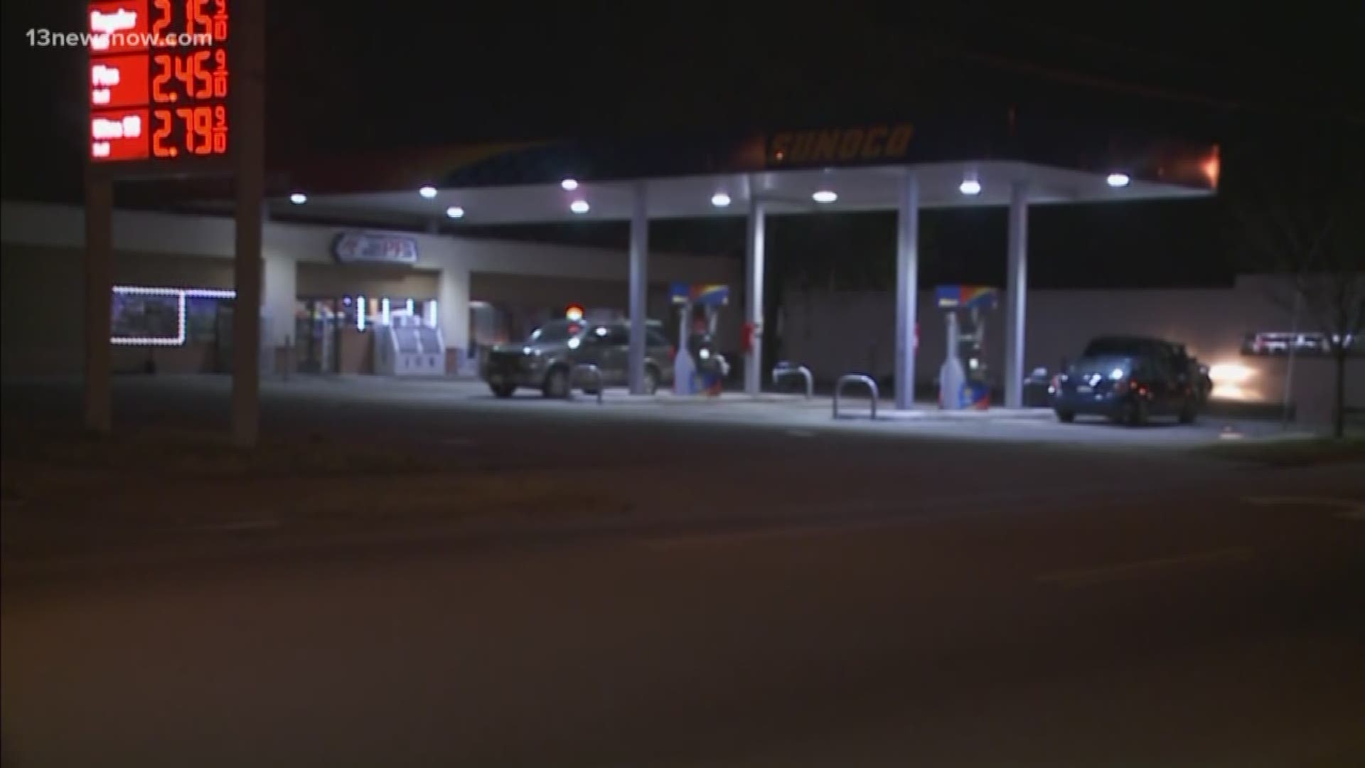 One person is dead and another is injured after a double shooting at a gas station in Suffolk.