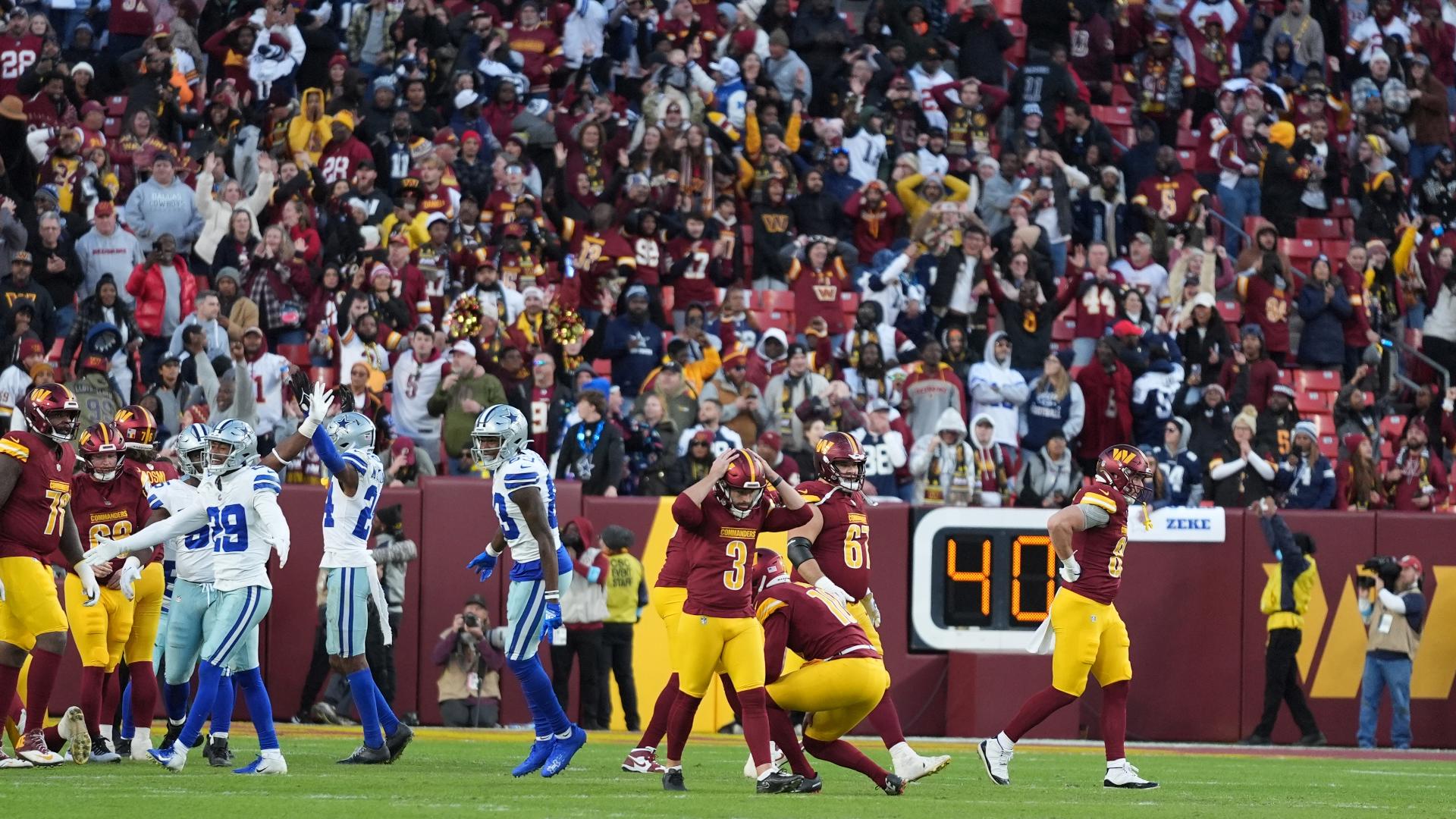 Cowboys-Commanders was the first game in the Super Bowl era to have two missed extra points, two kickoff return touchdowns and a blocked punt.