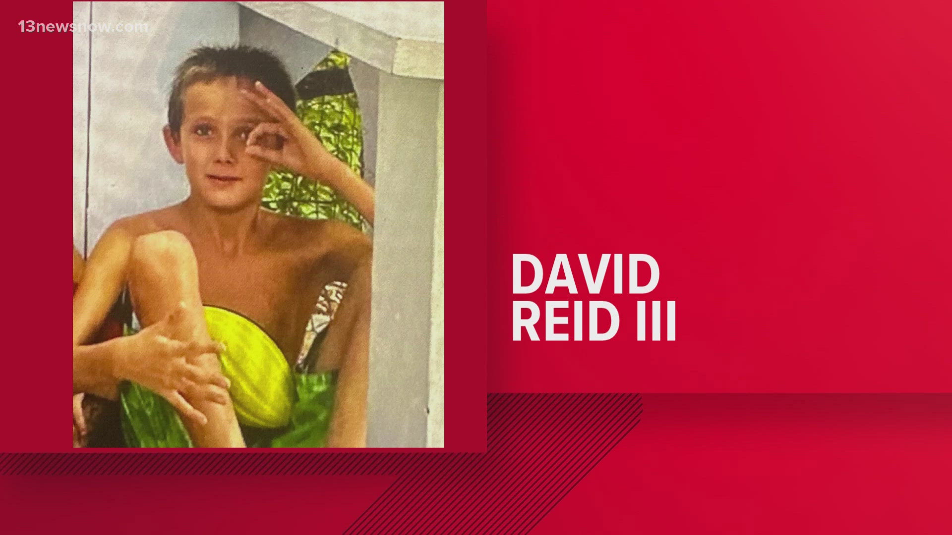 David Wayne Reid III was last seen Sunday shortly before 9:45 p.m. in the 3900 block of Arlington Place.