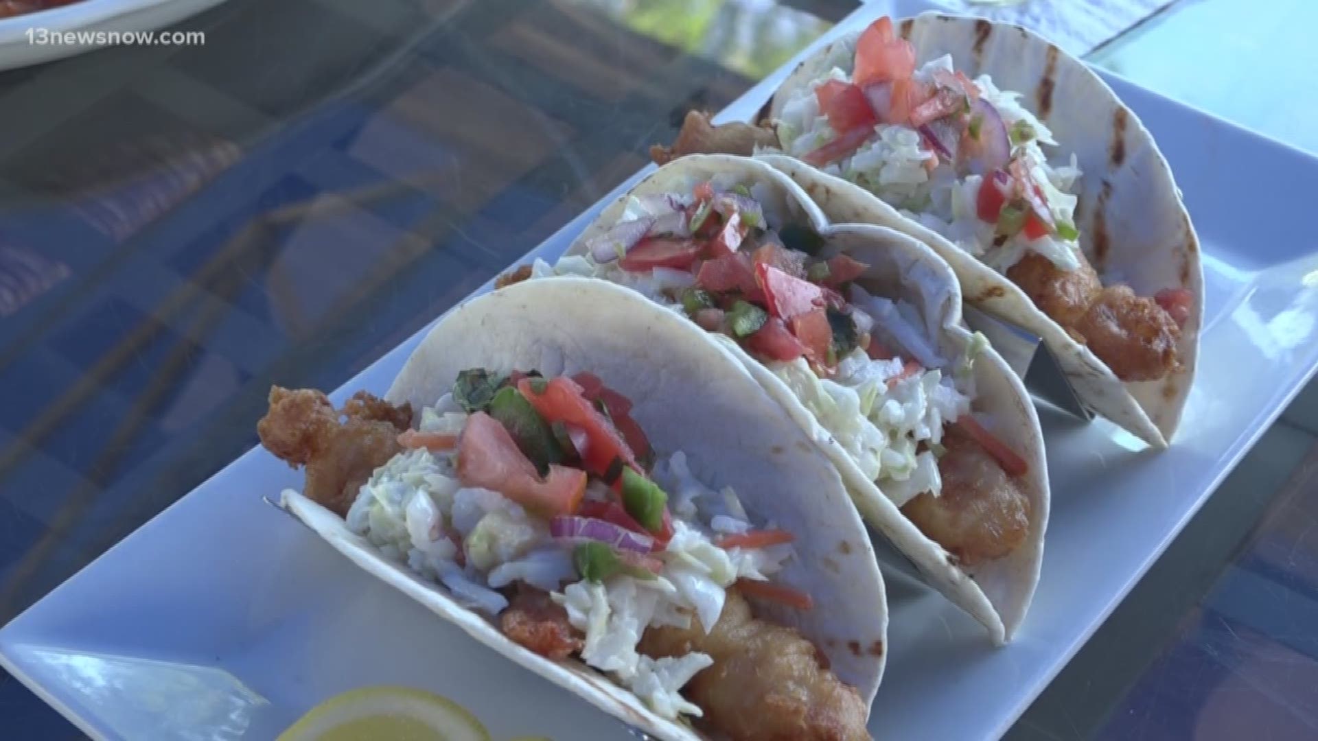 The waterfront restaurant specializes in seafood — including their popular shrimp tempura tacos.