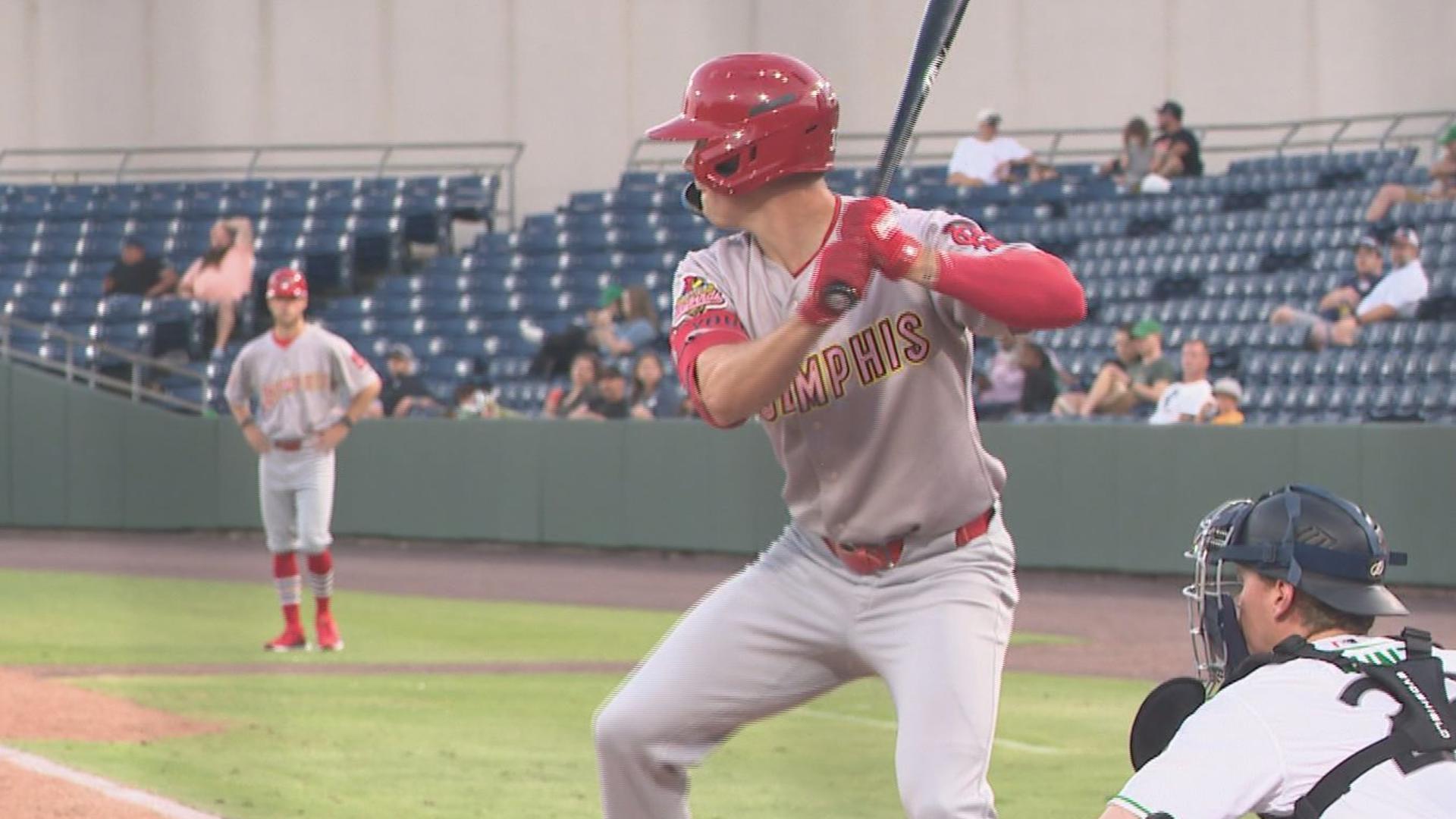 Former ODU great, Jared Young is back in Hampton Roads as a Memphis Redbird. In 8 years as a pro baseball player, this is his 7th minor league team.