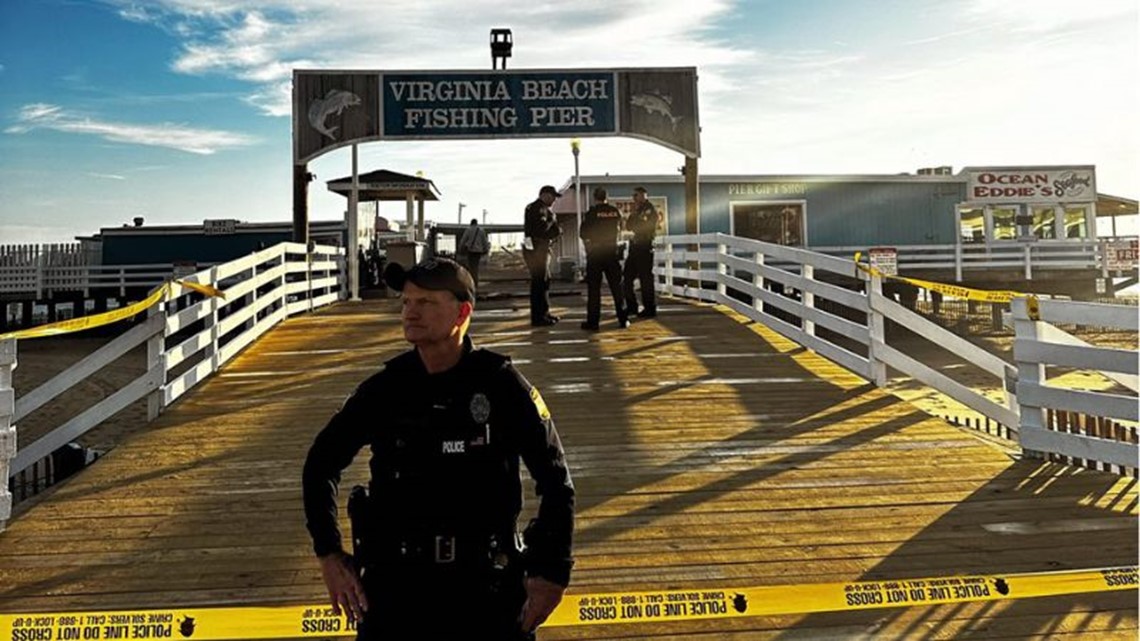 Police say the vehicles drive up to a fishing pier in Virginia Beach