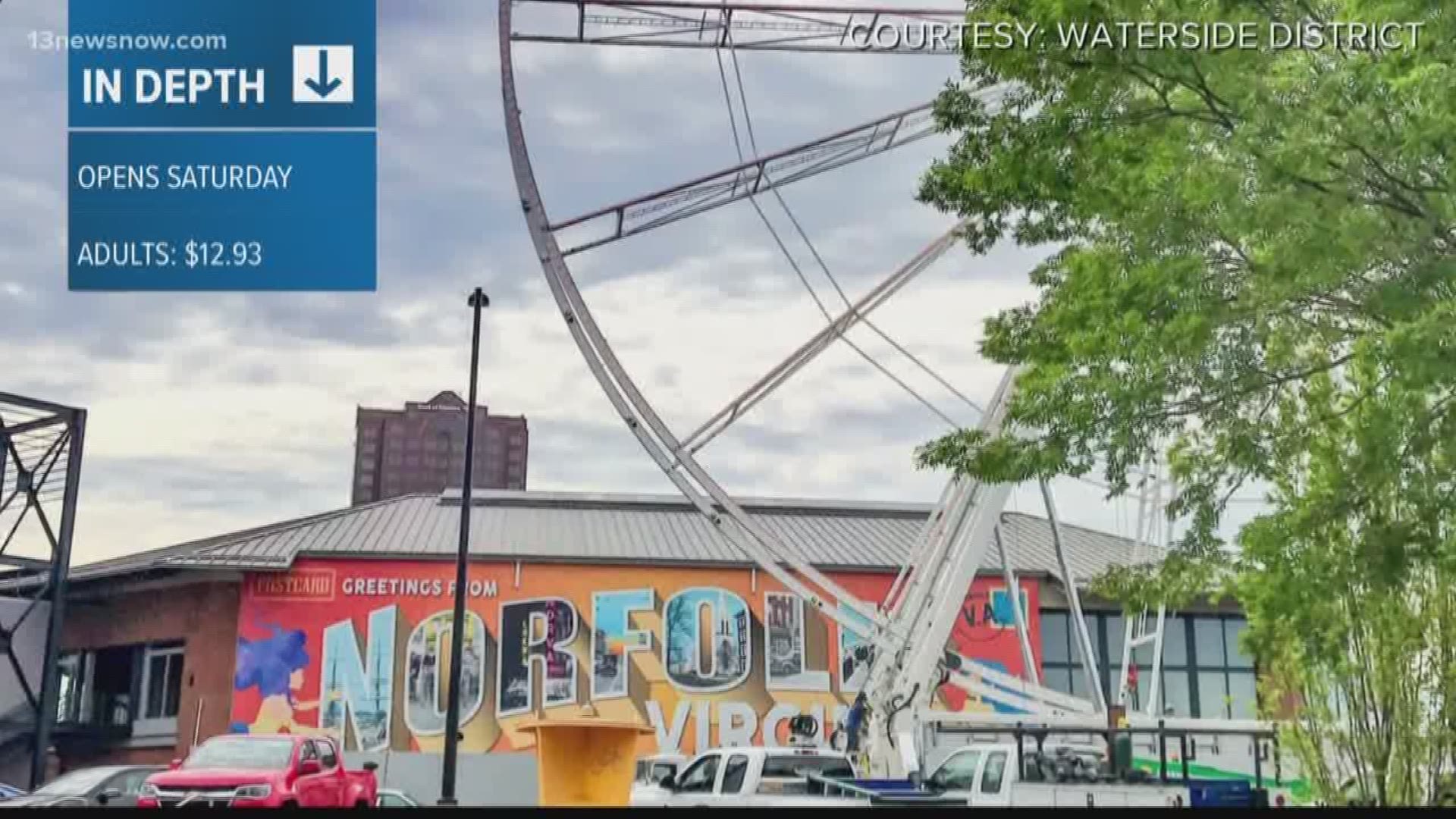 Starting Saturday you can get a birds-eye view of downtown Norfolk from the new SkyStar Ferris Wheel at Waterside District.