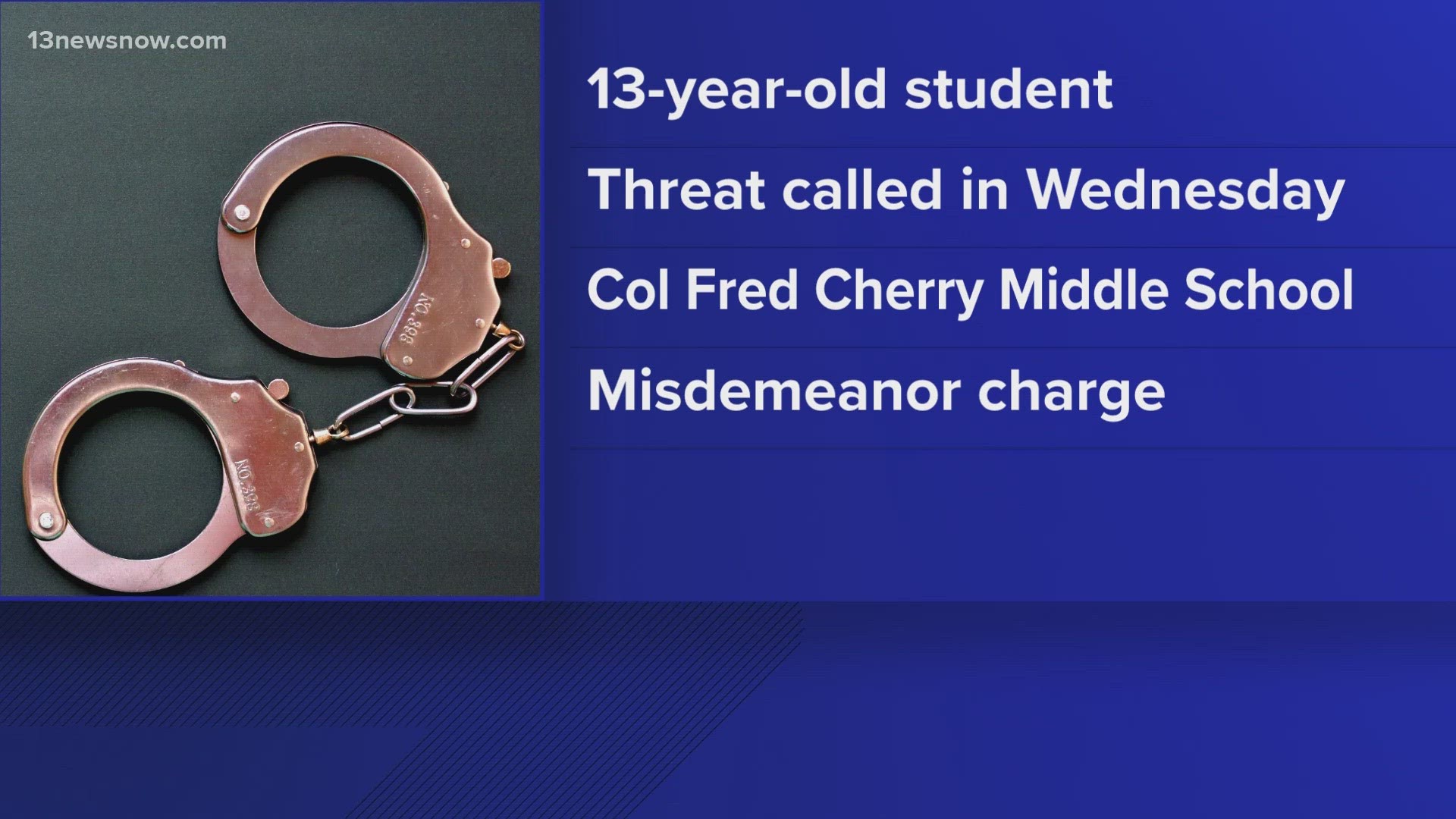 The 13-year-old could get a year behind bars and a fine.