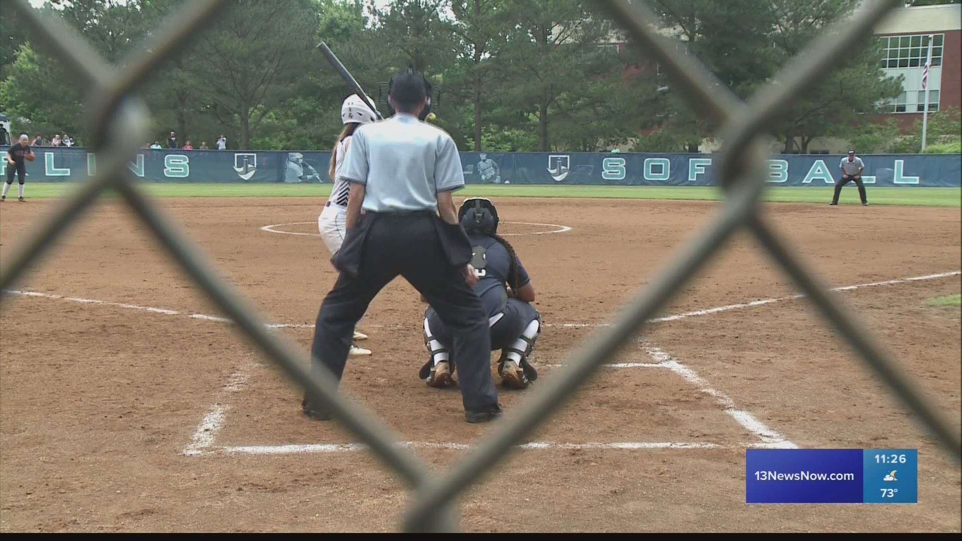 Top ranked Virginia Wesleyan had to wait another day as they took on Berry College in the NCAA Division III Super Regional. Rains suspended their matchup tied at 6-6 in the home 7th. They'll resume Sunday at 11am.