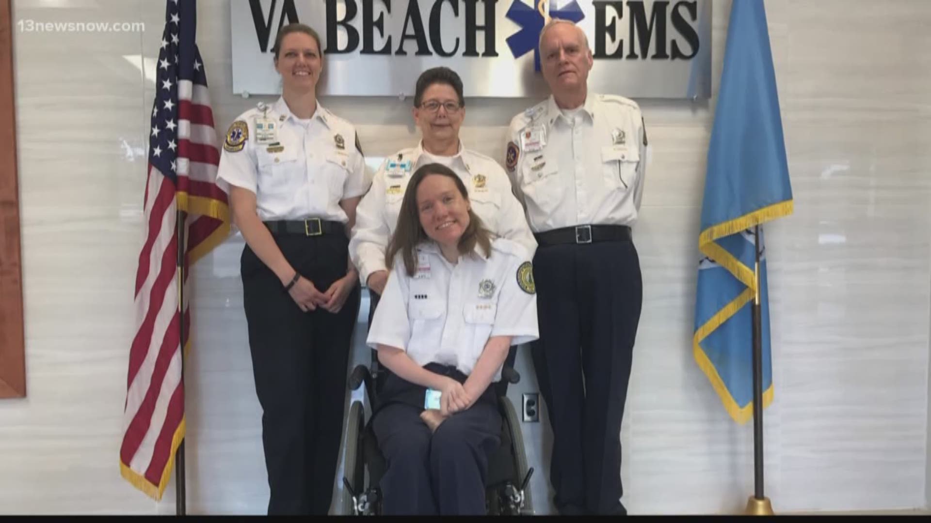 Kathy Budy, her husband Joe and her youngest daughter, Jennifer, volunteer with the Support Services Team. Christi, the oldest daughter is employed with Virginia Beach EMS as a Captain.