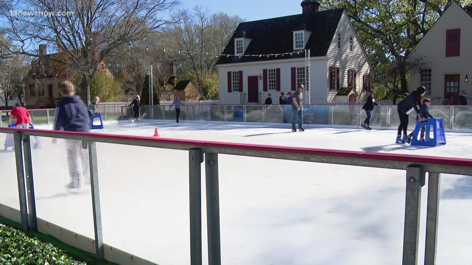 The Dominion Energy Liberty Ice Pavilion opened in Merchant Square on Friday. It's open every day, including the holidays, until February 15, 2021.