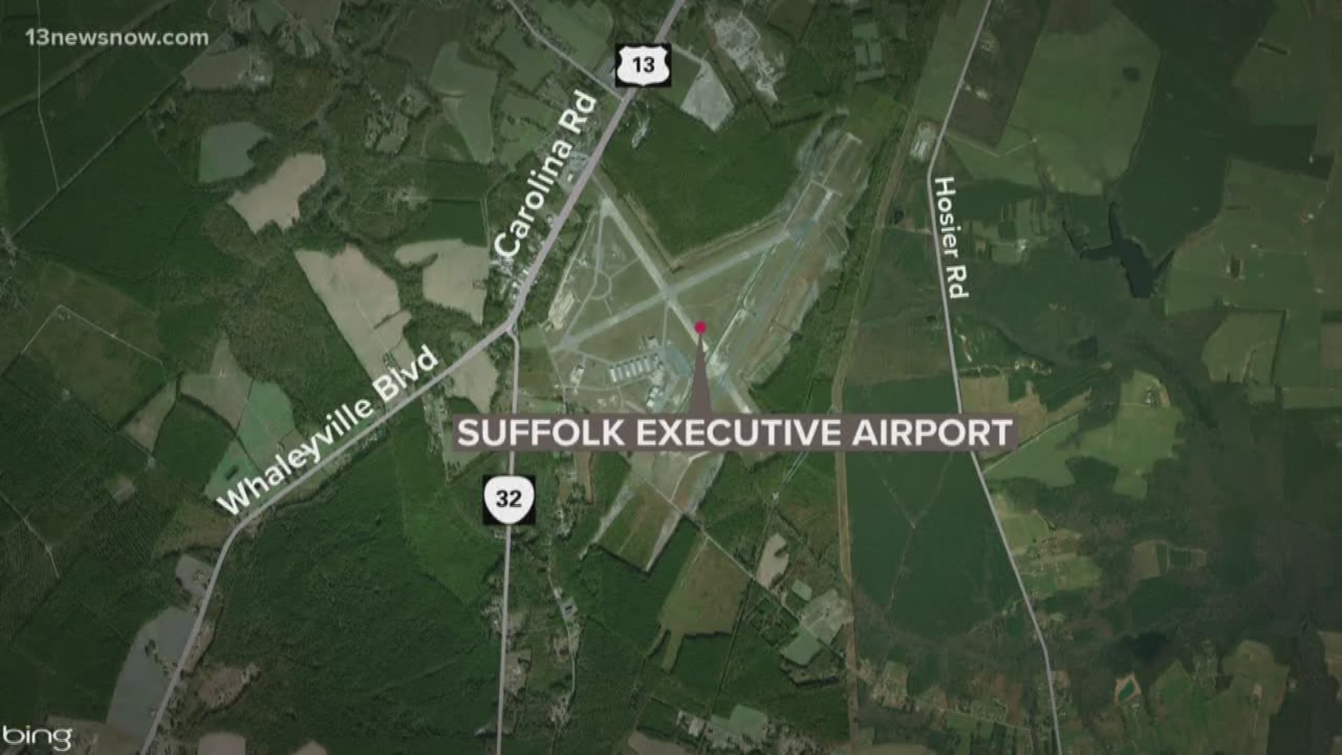 A man was part of a military training exercise at the Suffolk Executive Airport when the accident happened. The man was pronounced dead at the scene.