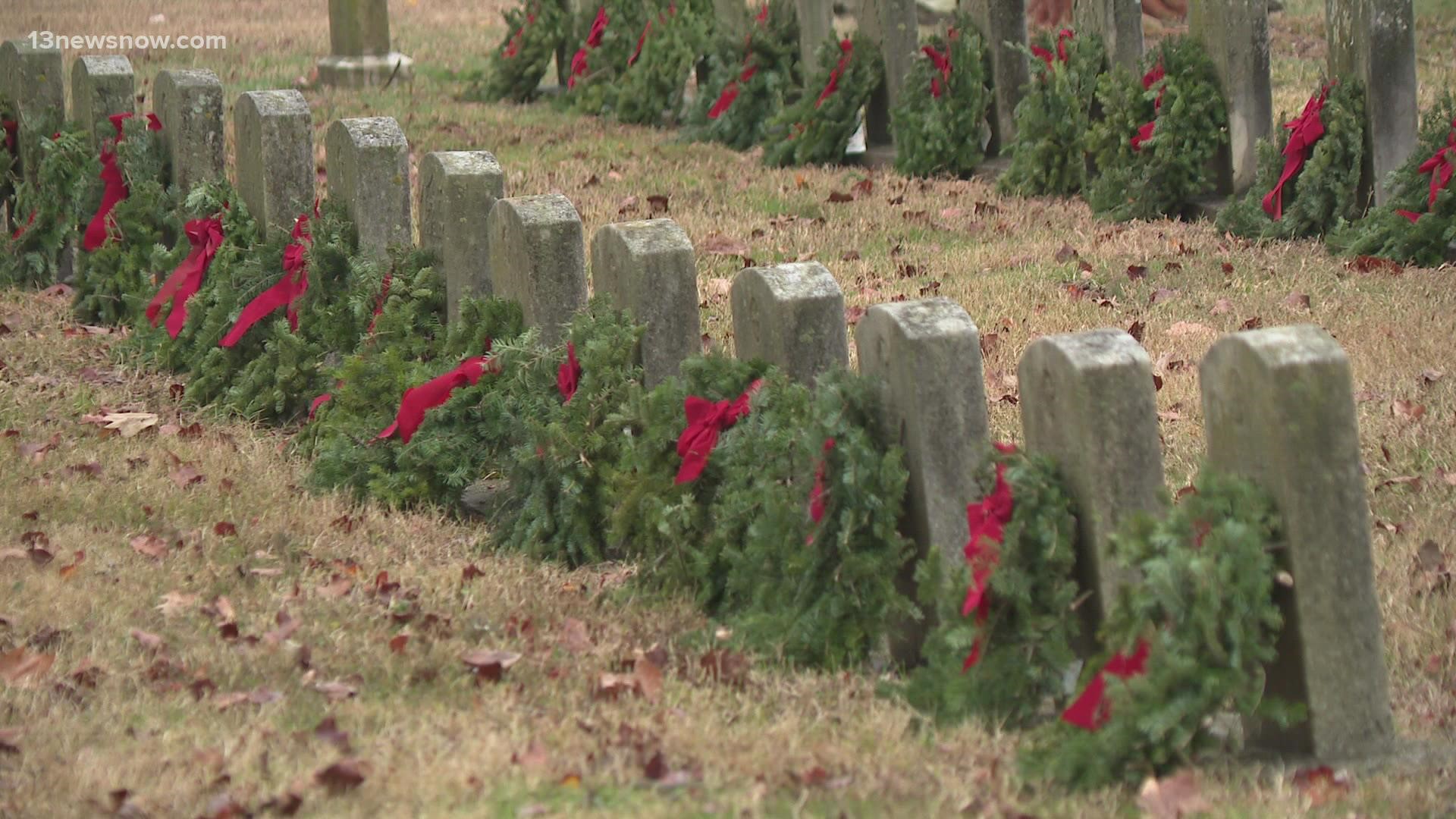 The Adam Thoroughgood Chapter of the National Society Daughters of the American Revolution was responsible for organizing the wreath laying.