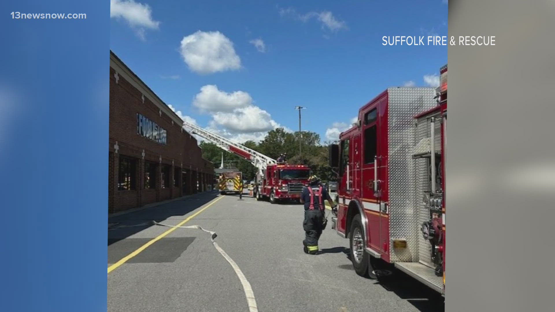 Firefighters evacuated a Food Lion in Suffolk after the store's HVAC system started smoking. No one was hurt and employees were clear to return a few hours later.