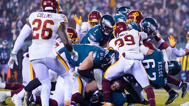 Depleted Washington beaten by Eagles 27-17