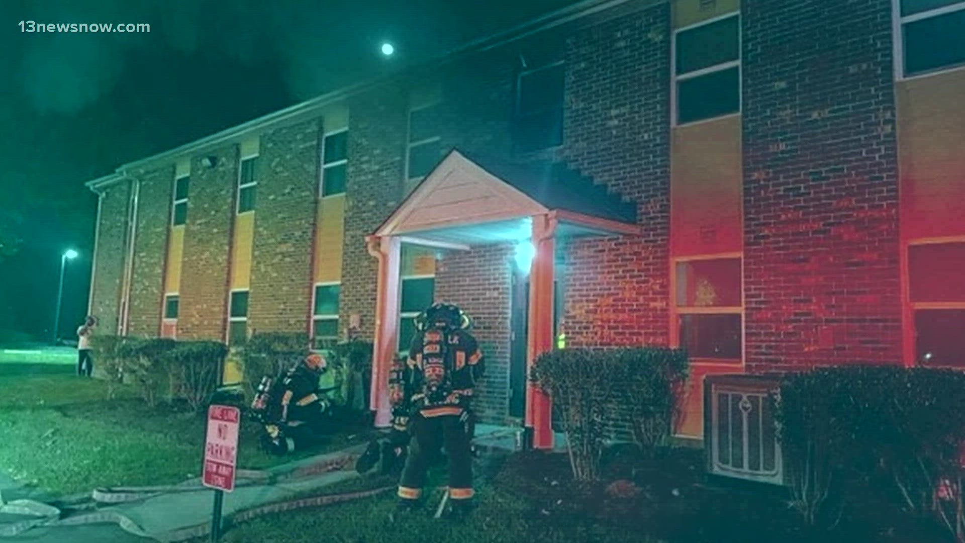 The fire department says multiple people were trapped inside and trying to escape. The fire was contained right after 9 on Sunday; one person is in the hospital.