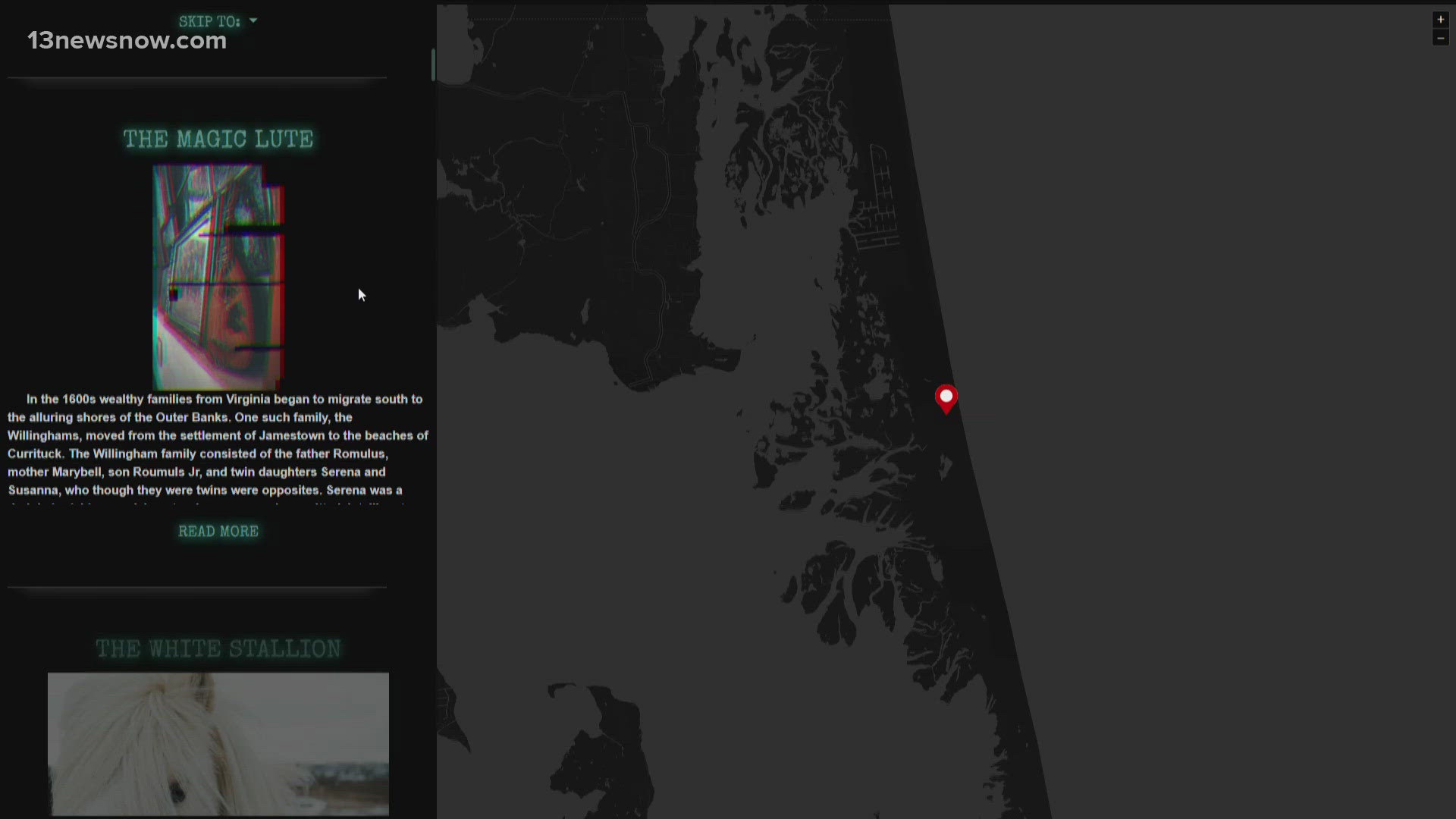 If you're looking for some spooky fun, try out the OBX Folklore map in our Links in the News.