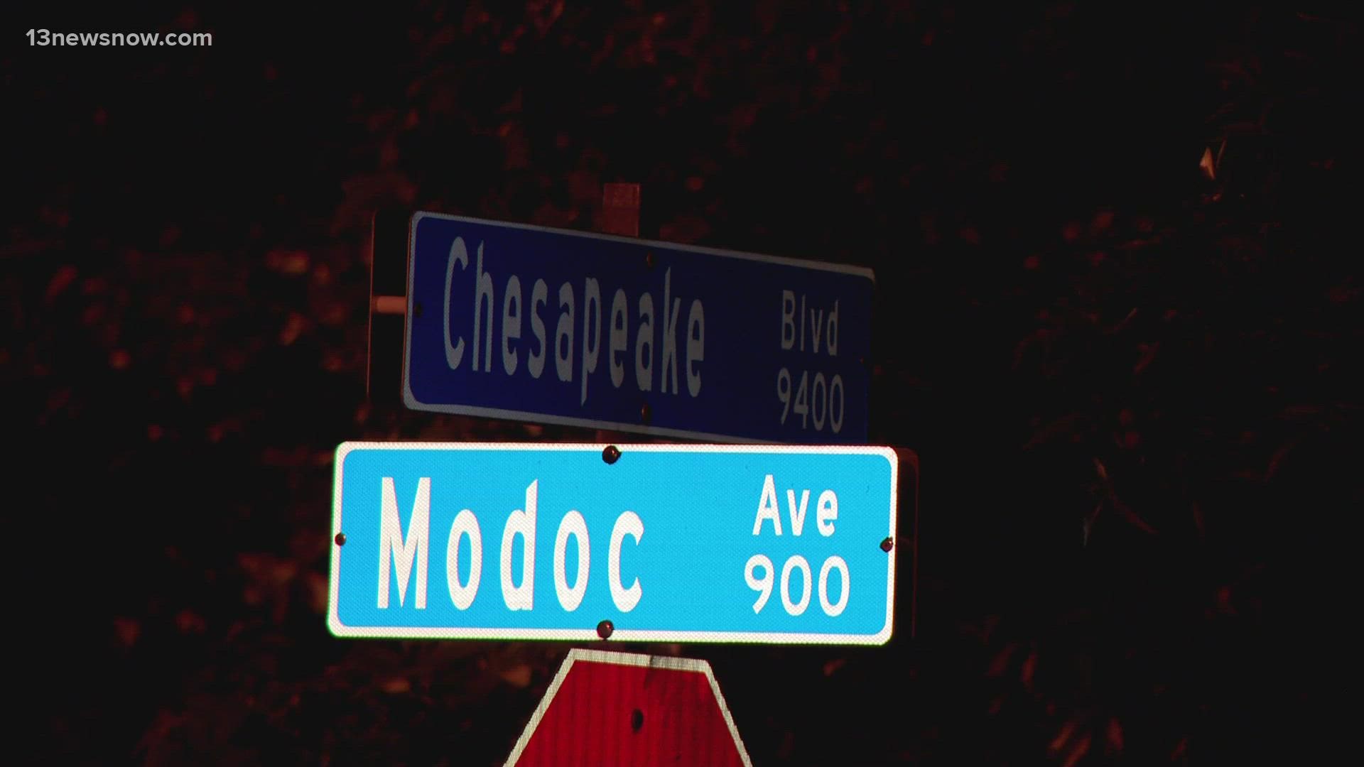 Norfolk police said a person died in a single-vehicle crash in the 9700 block of Chesapeake Blvd. Sunday around 9:30 p.m. That's located near E. Ocean View Avenue.