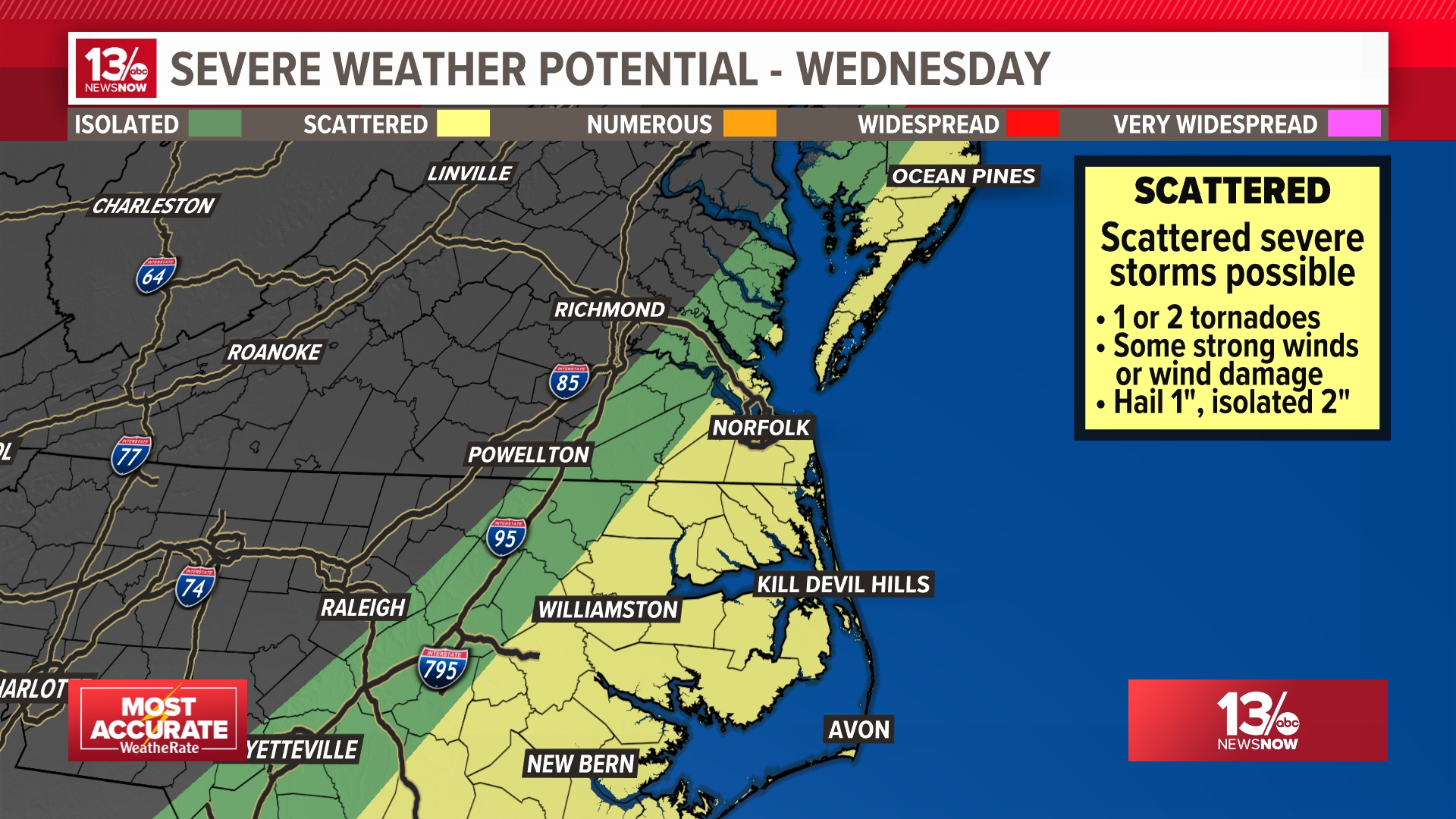 Wednesday declared a Weather Alert Day for severe thunderstorm threat ...
