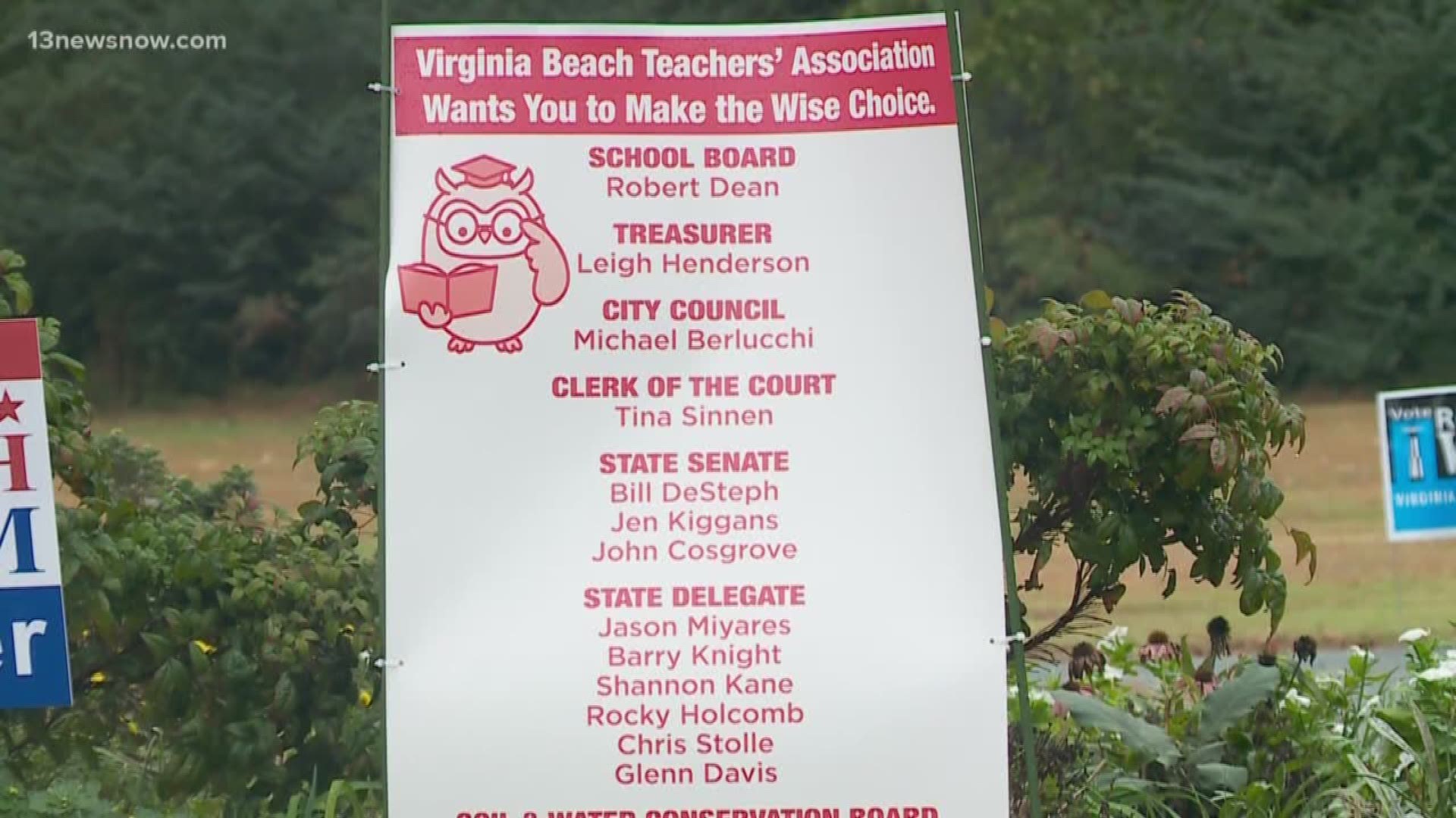 The Virginia Department of Elections is fining the Virginia Beach Teachers' Association for breaking election law.