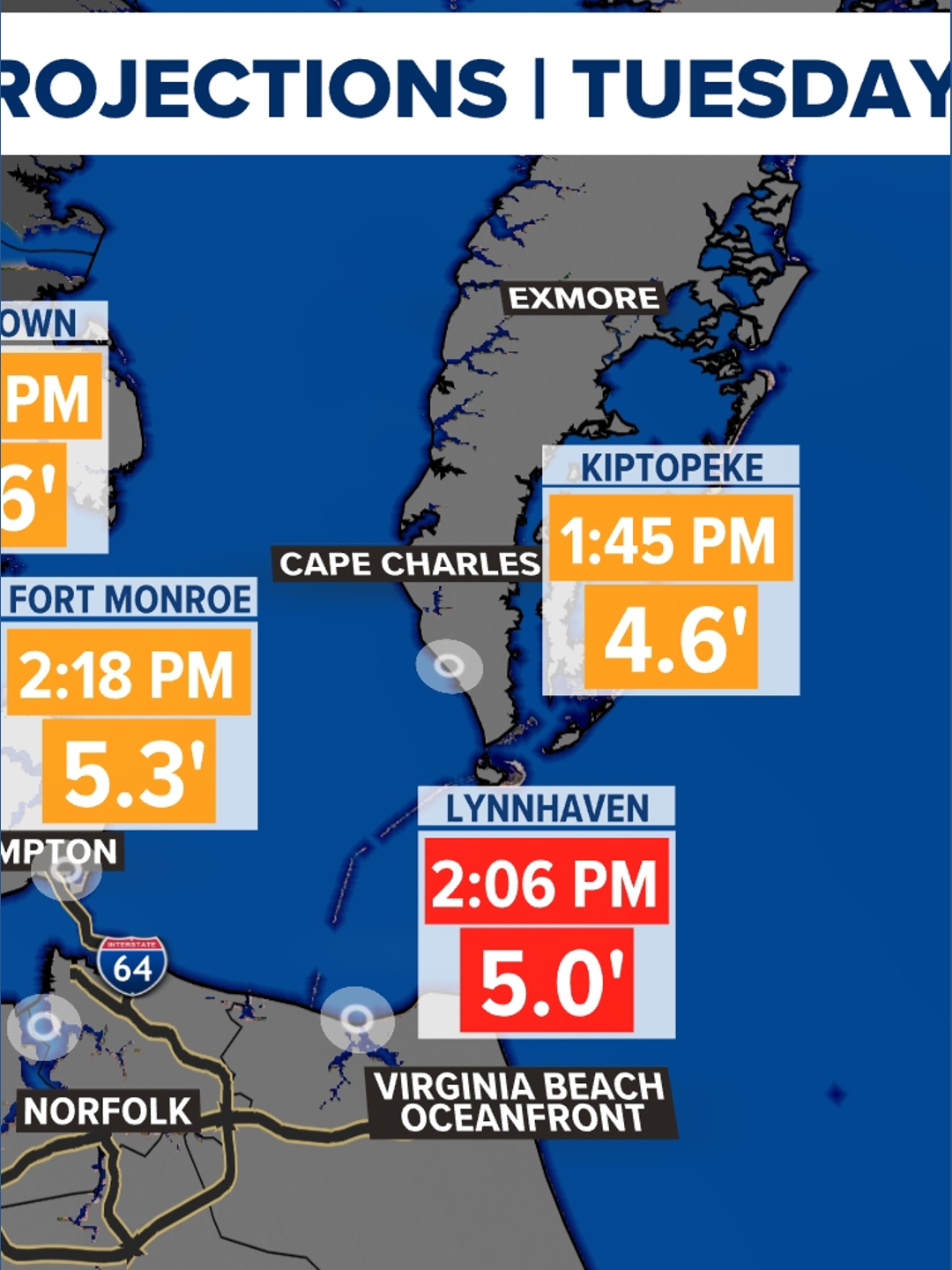 Parts of Hampton Roads and OBX are under a Coastal Flood Warning ...