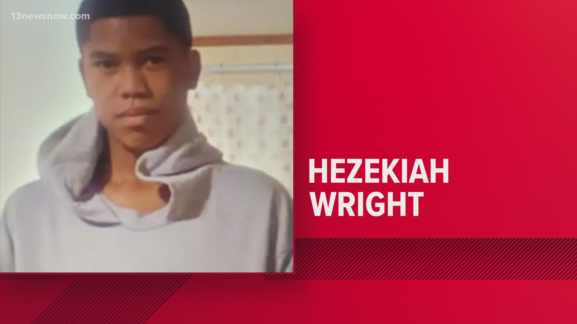 The department said 11-year-old Hezekiah Wright was last seen Friday morning on Windsor Castle Drive.