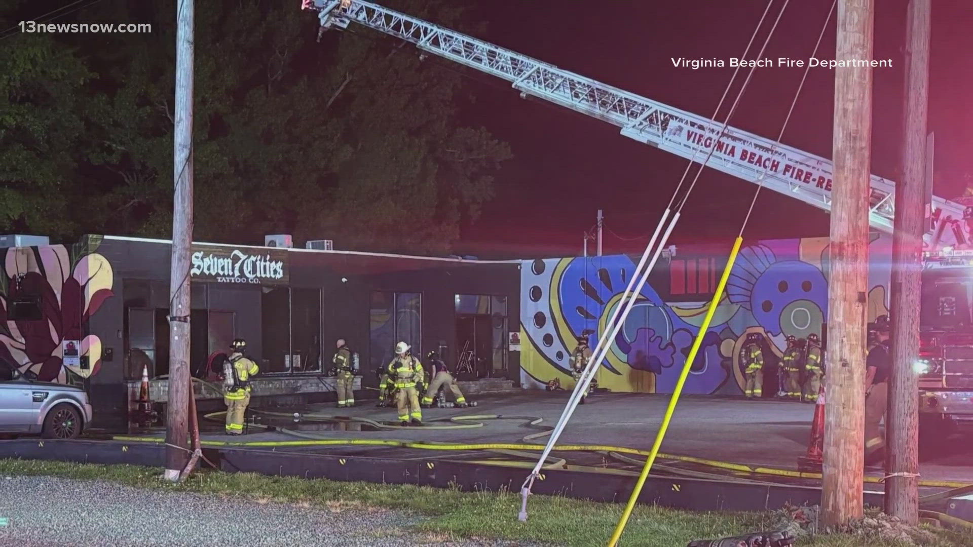 The owner of Seven Cities Tattoo Co at the Oceanfront spoke with 13News Now in the aftermath of a fire that destroyed his business and displaced seven artists.
