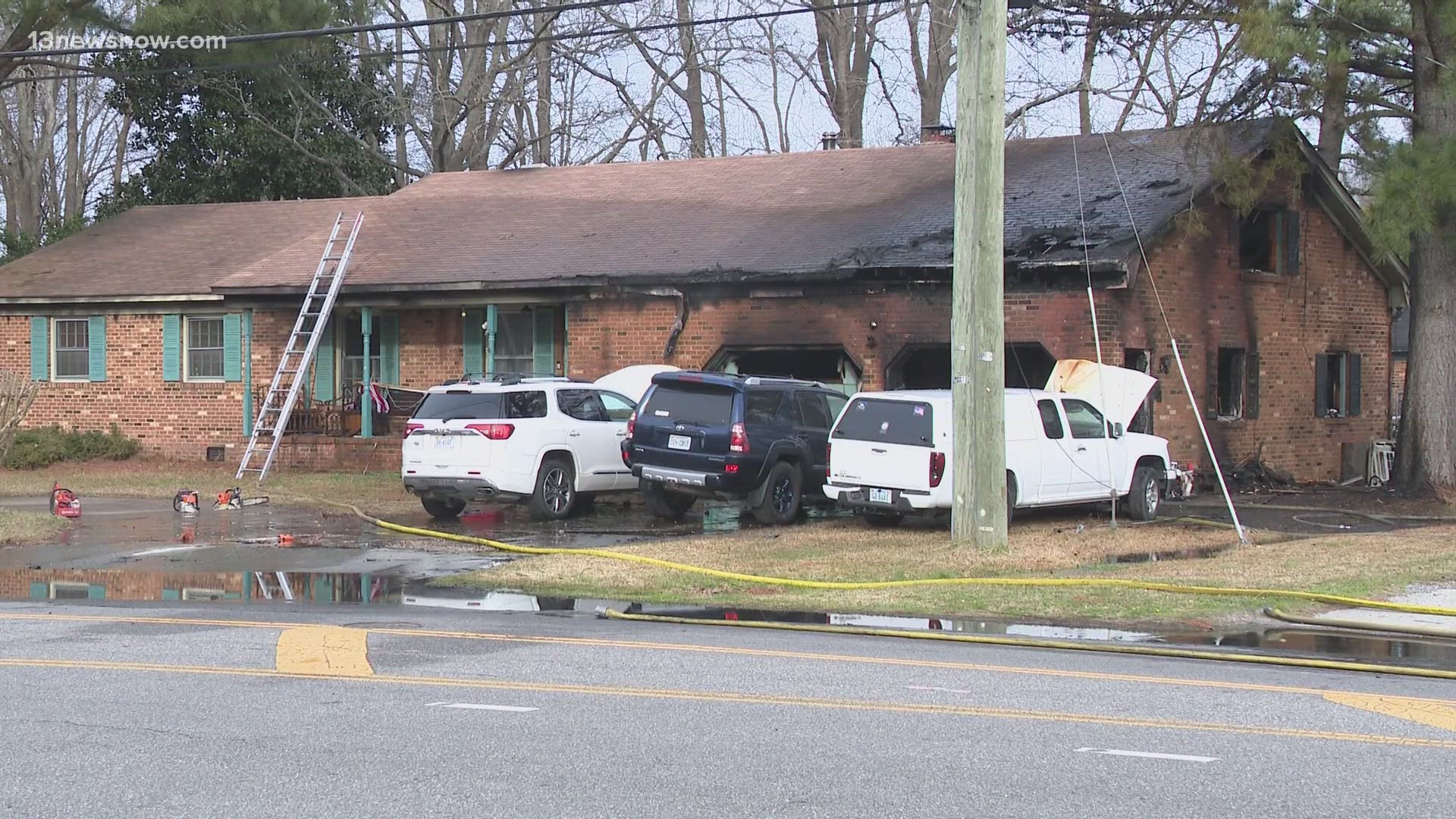 It shut down part of Salem Road for hours this afternoon.