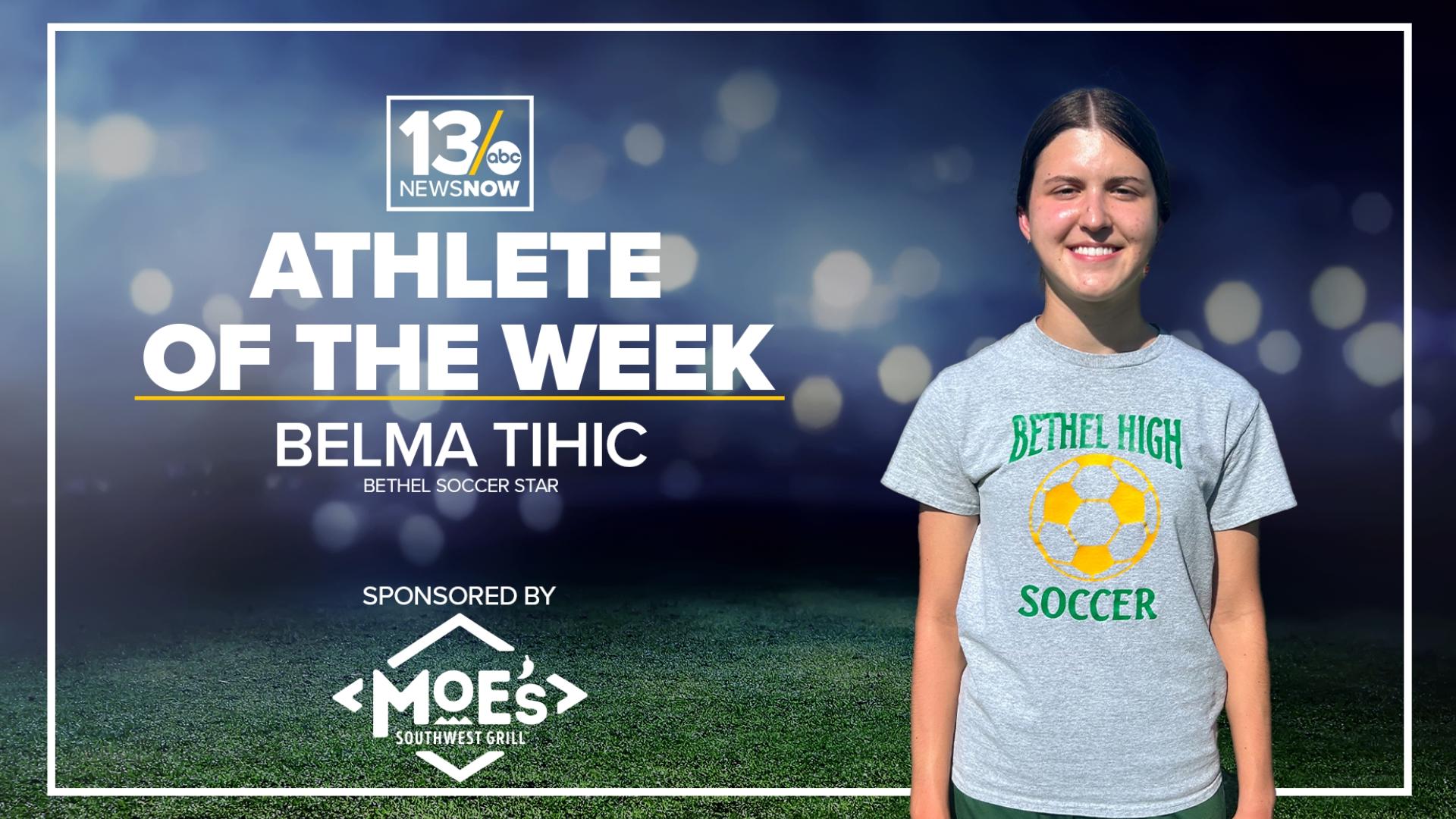 A junior, Belma Tihic is now Captain of the Bethel girls’ varsity soccer team and is one of the top scorers in the state.